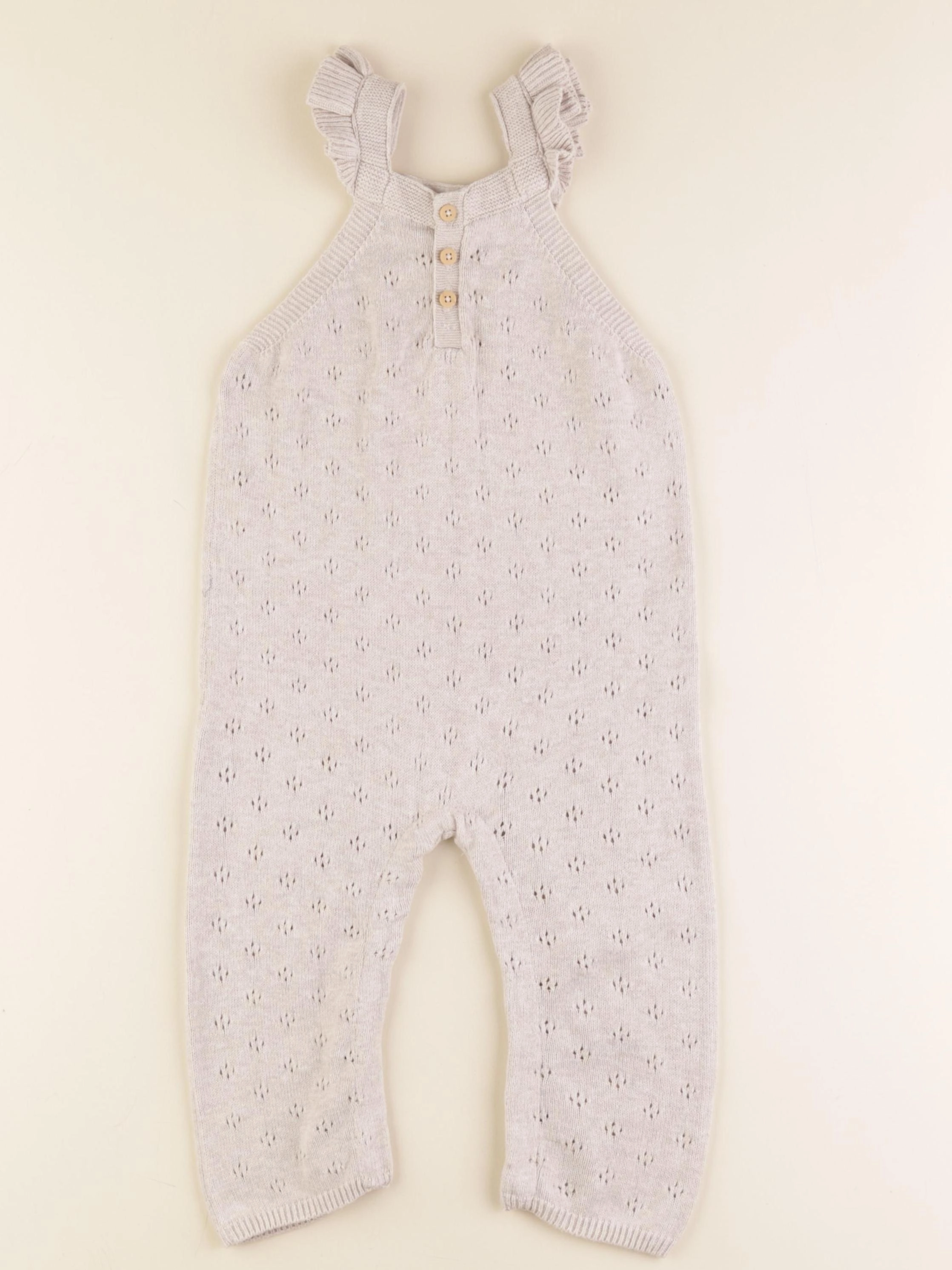 Vertbaudet - combinaison beige - 18 mois