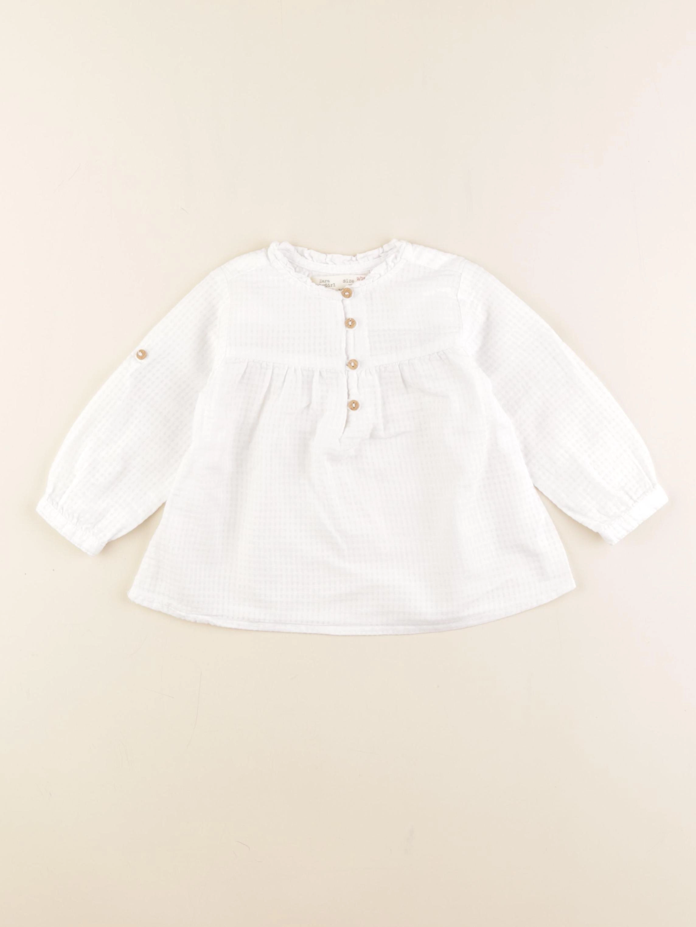 Zara - blouse blanc - 9/12 mois