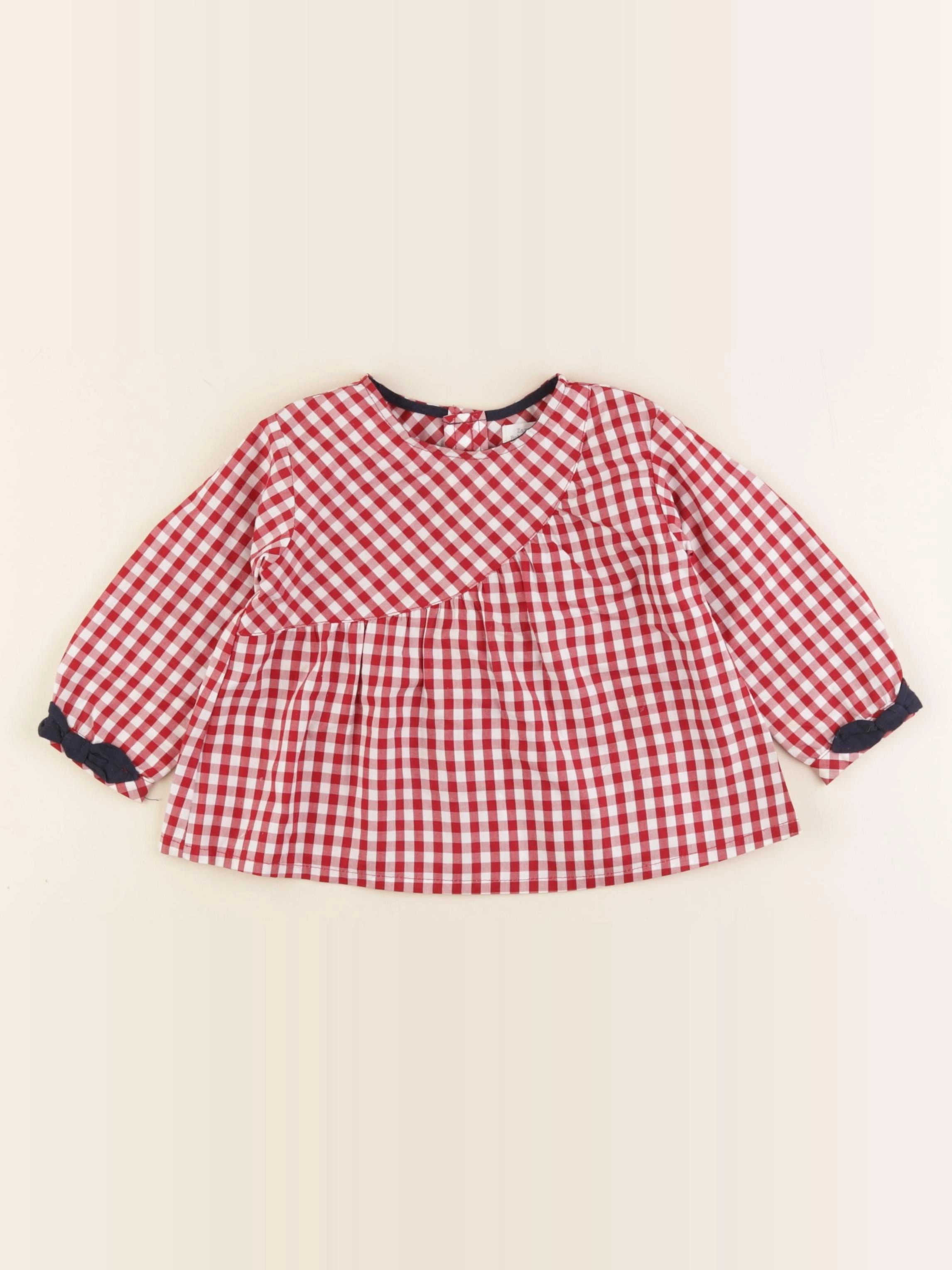 Zara - blouse rouge - 9/12 mois