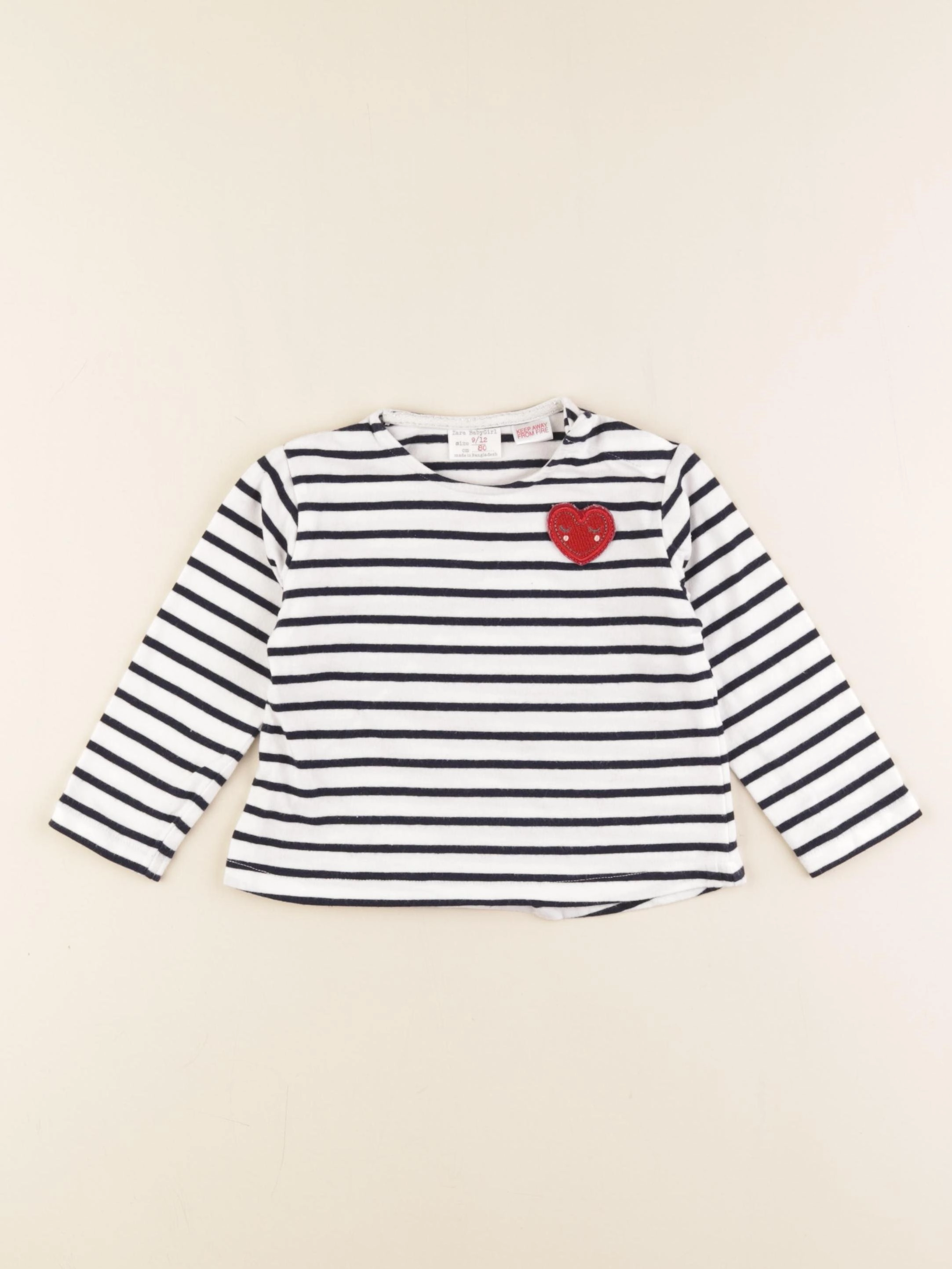 Zara - tee-shirt bleu - 9/12 mois