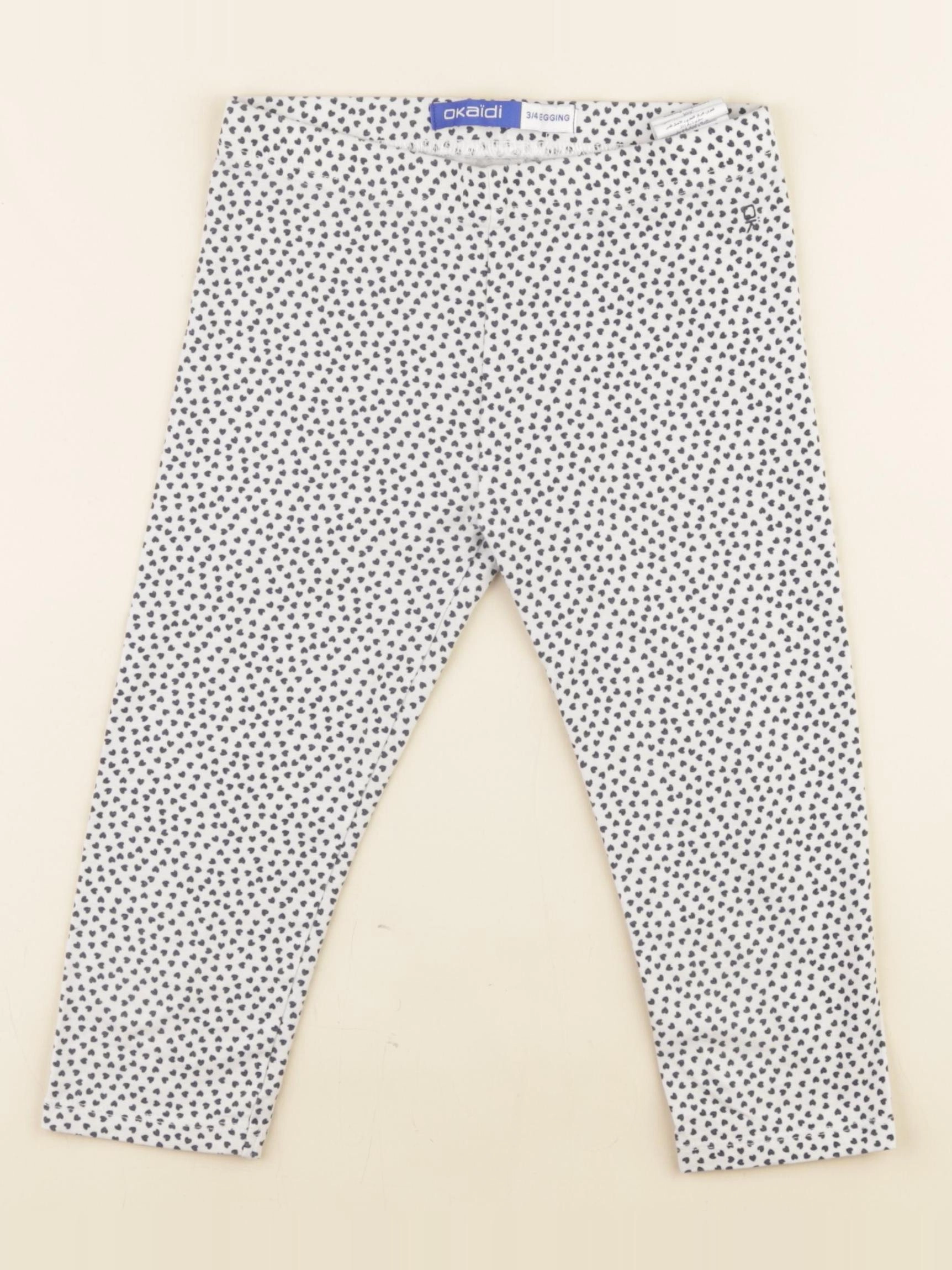 Okaidi - legging court blanc - 8 ans