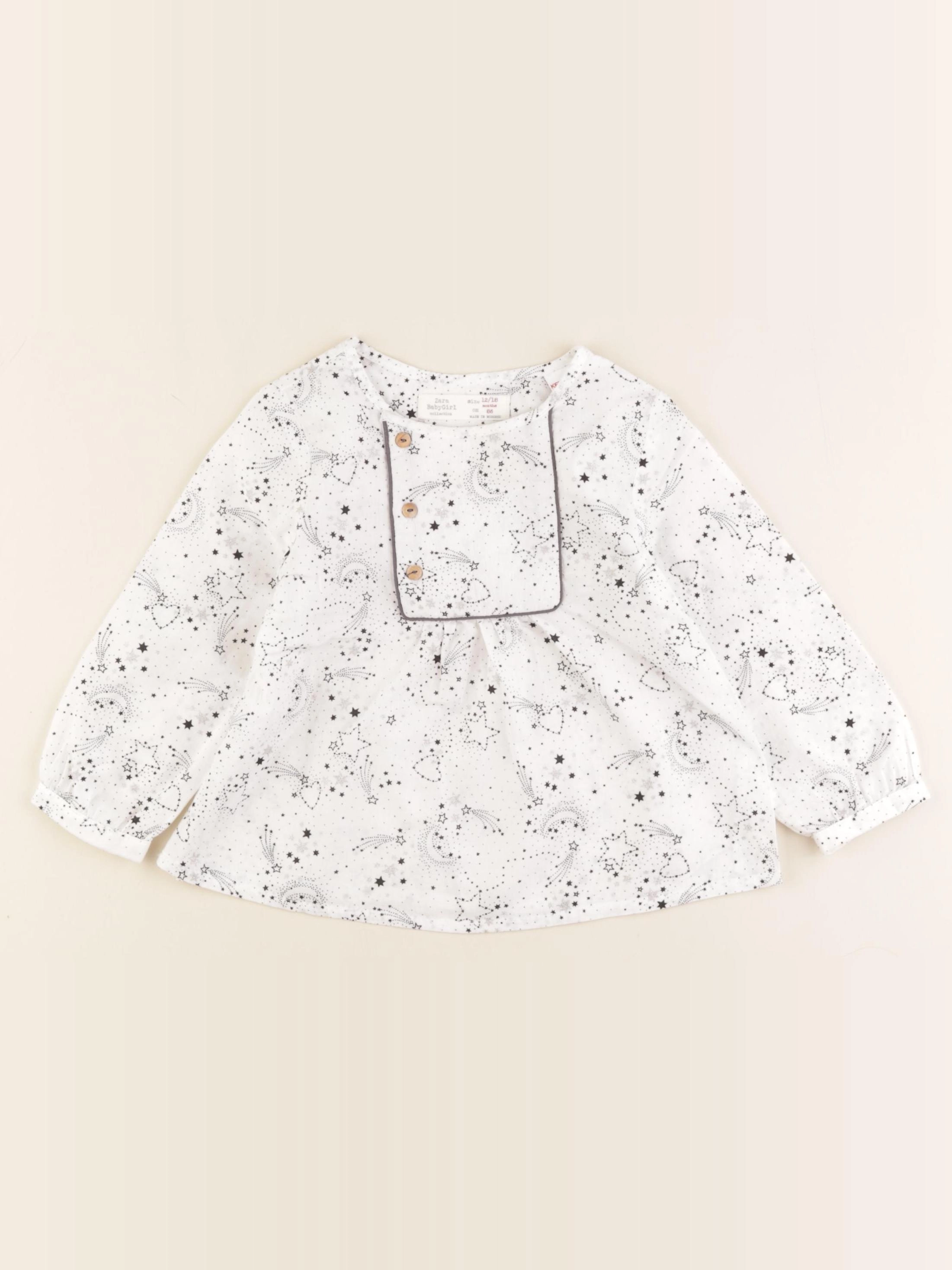 Zara - blouse blanc - 12/18 mois