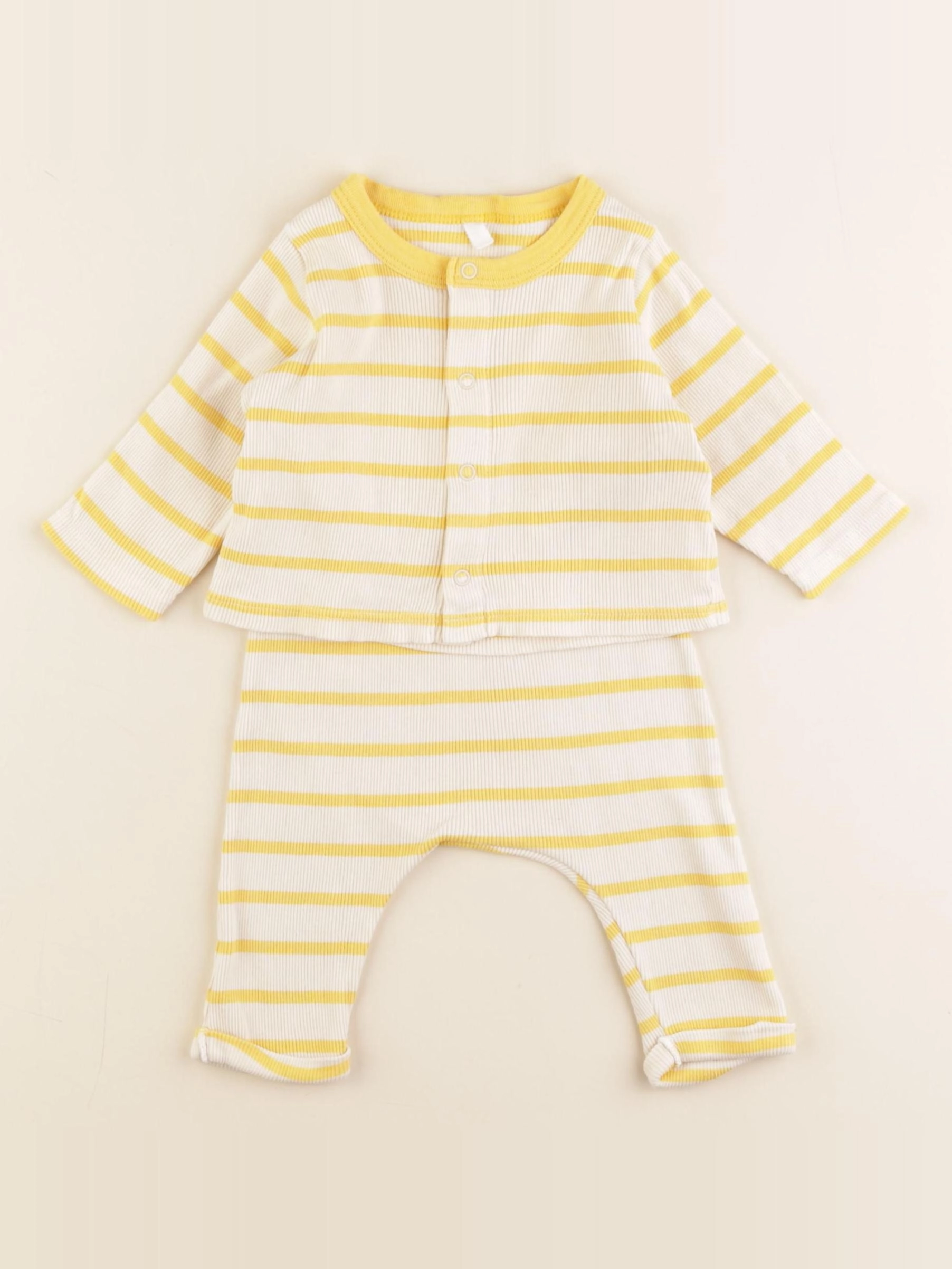 Petit Bateau - ensemble jaune - 3 mois