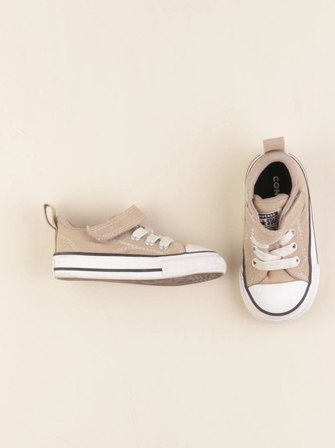 Converse - tennis à scratch/ lacets beige - pointure 21