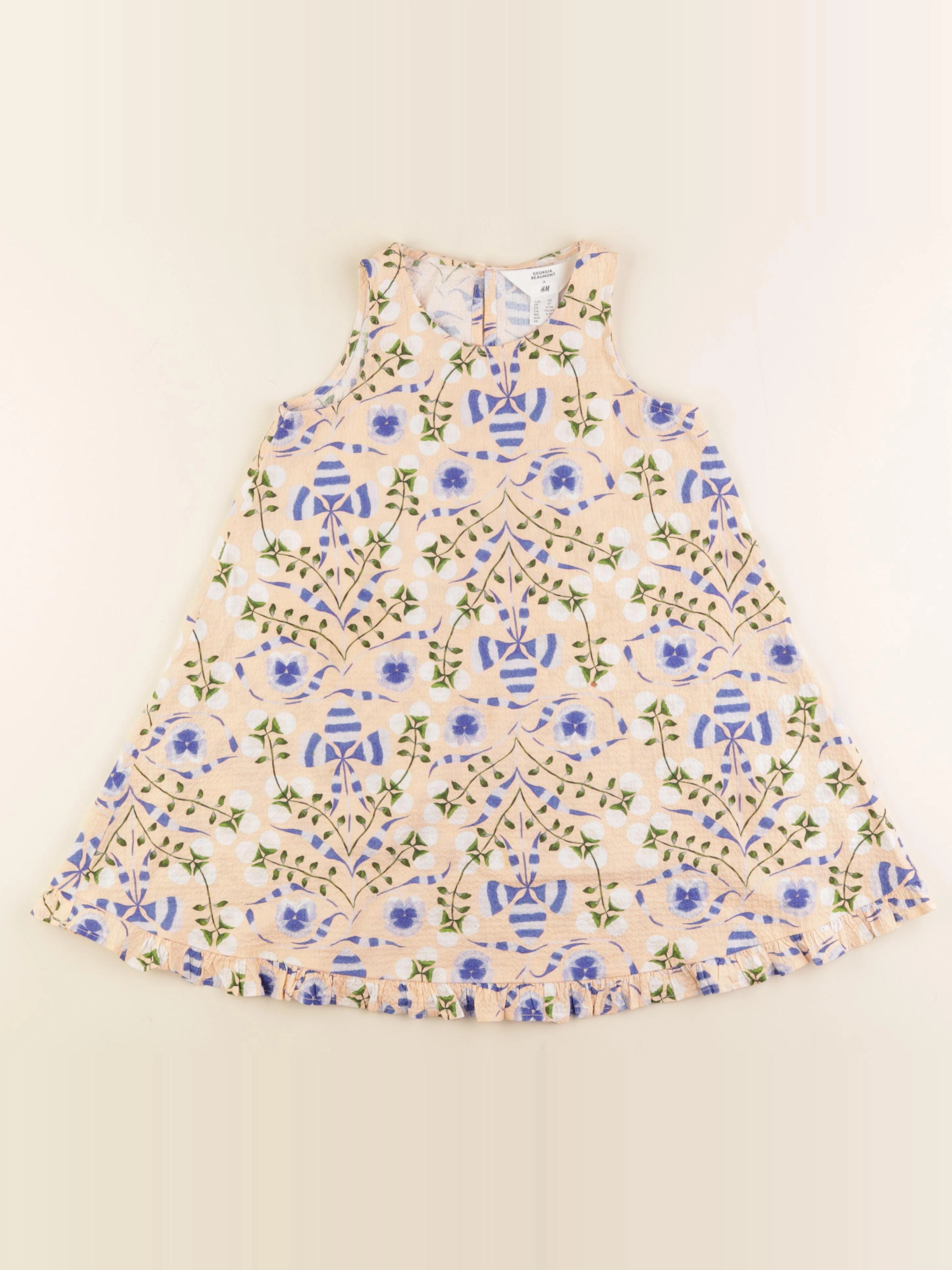 H&M - robe beige - 4/5 ans