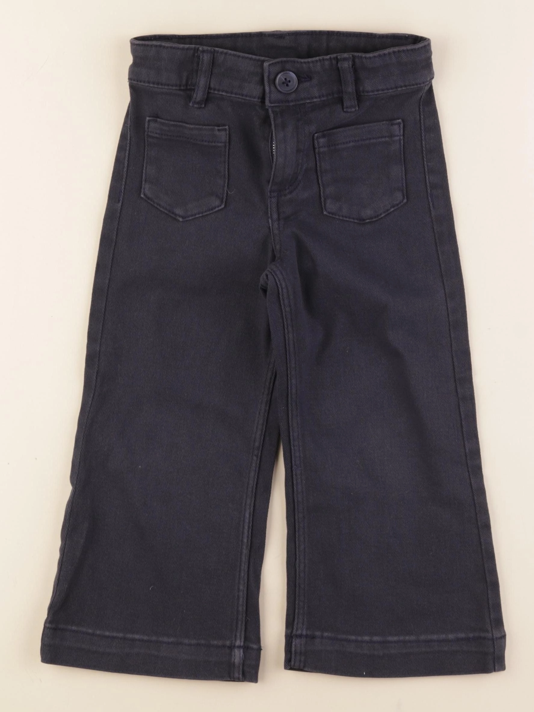 H&M - pantalon bleu - 3/4 ans