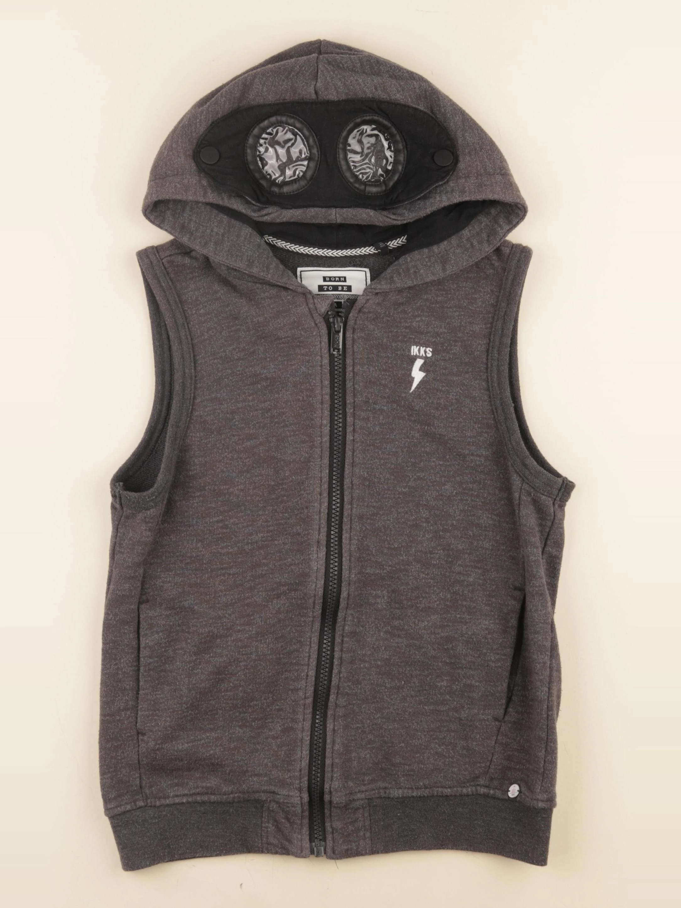 IKKS - gilet imprimé au dos gris - 10 ans