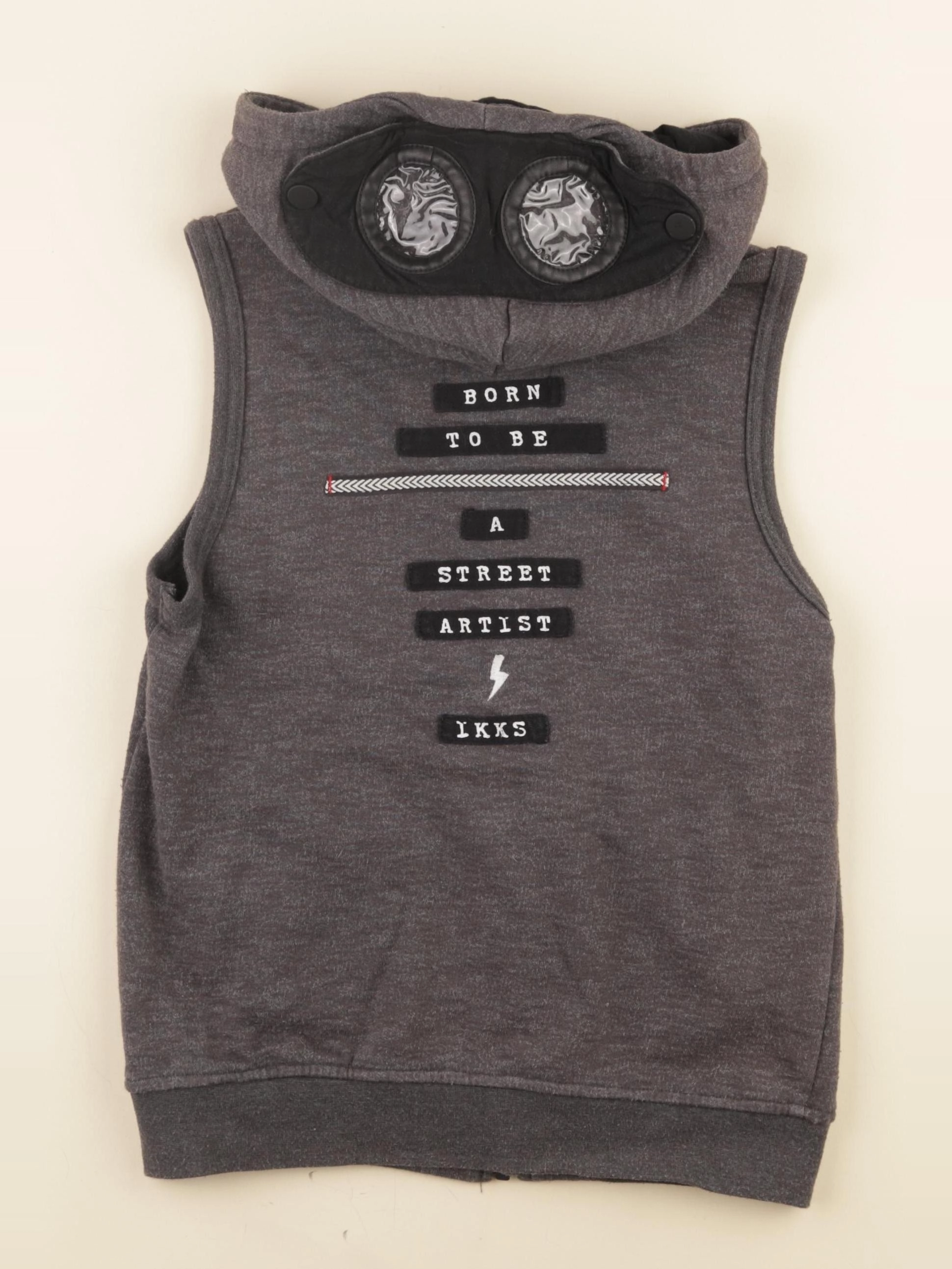 IKKS - gilet imprimé au dos gris - 10 ans