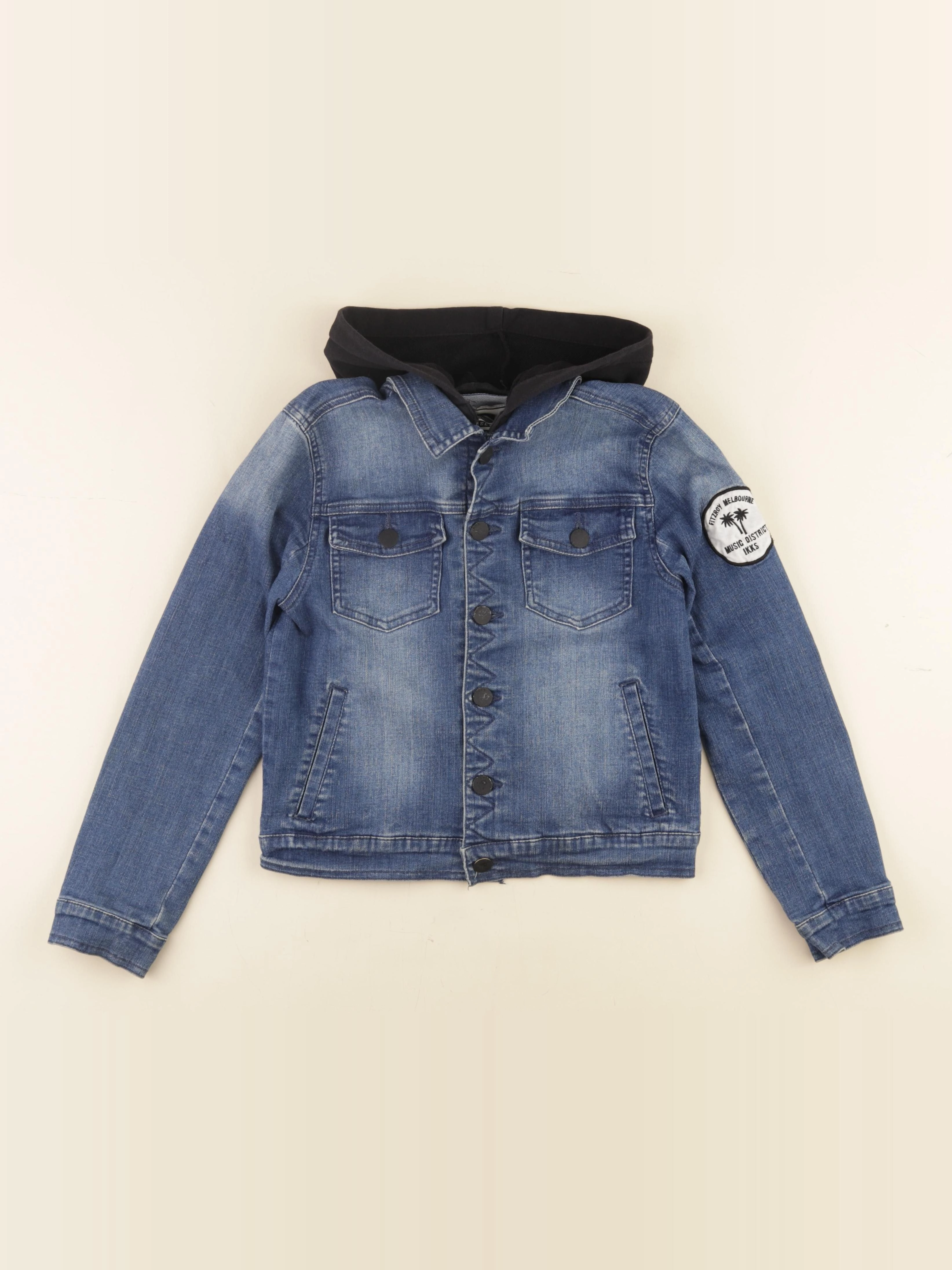 IKKS - veste imprimé au dos bleu - 10 ans