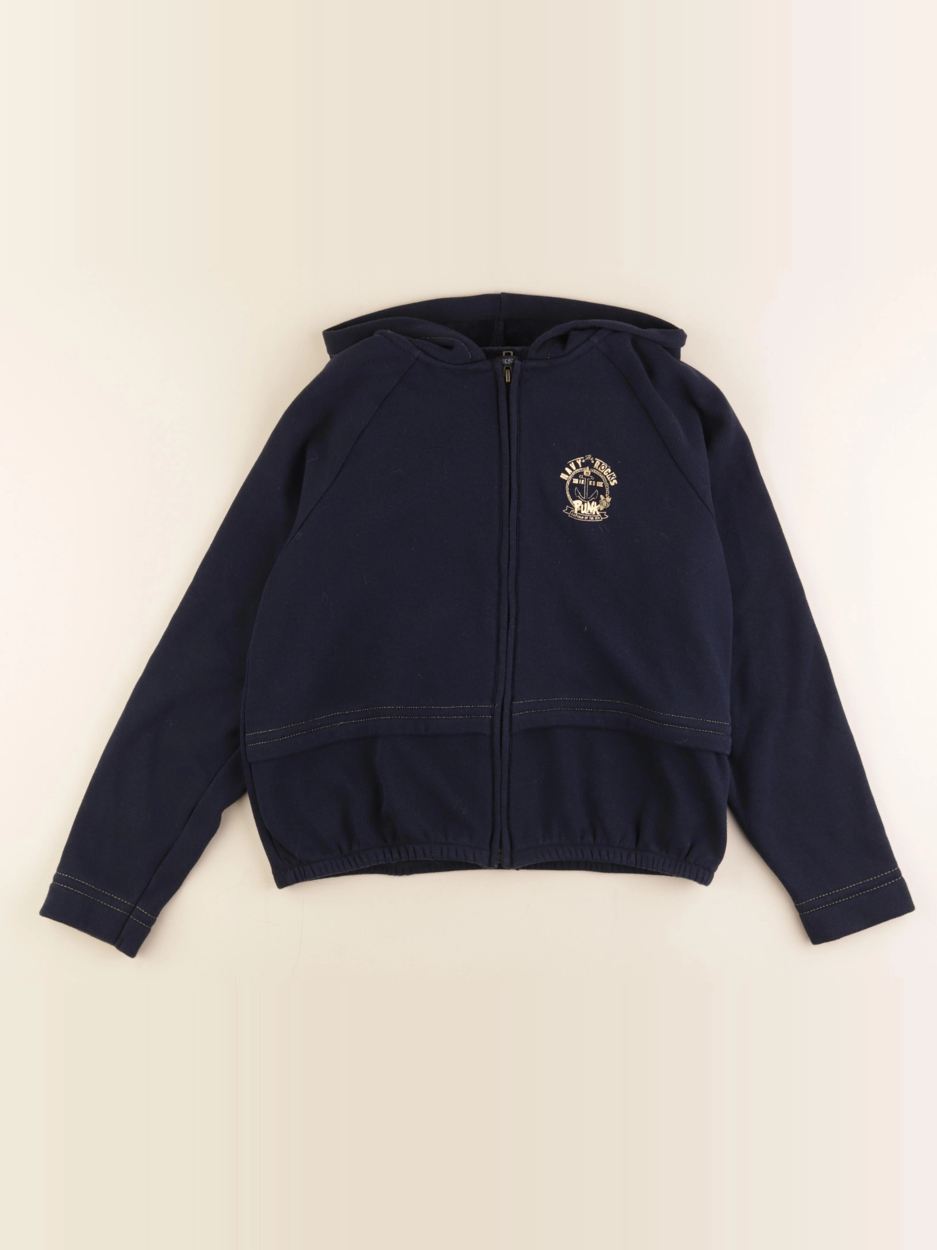 IKKS - sweat bleu, or - 14 ans