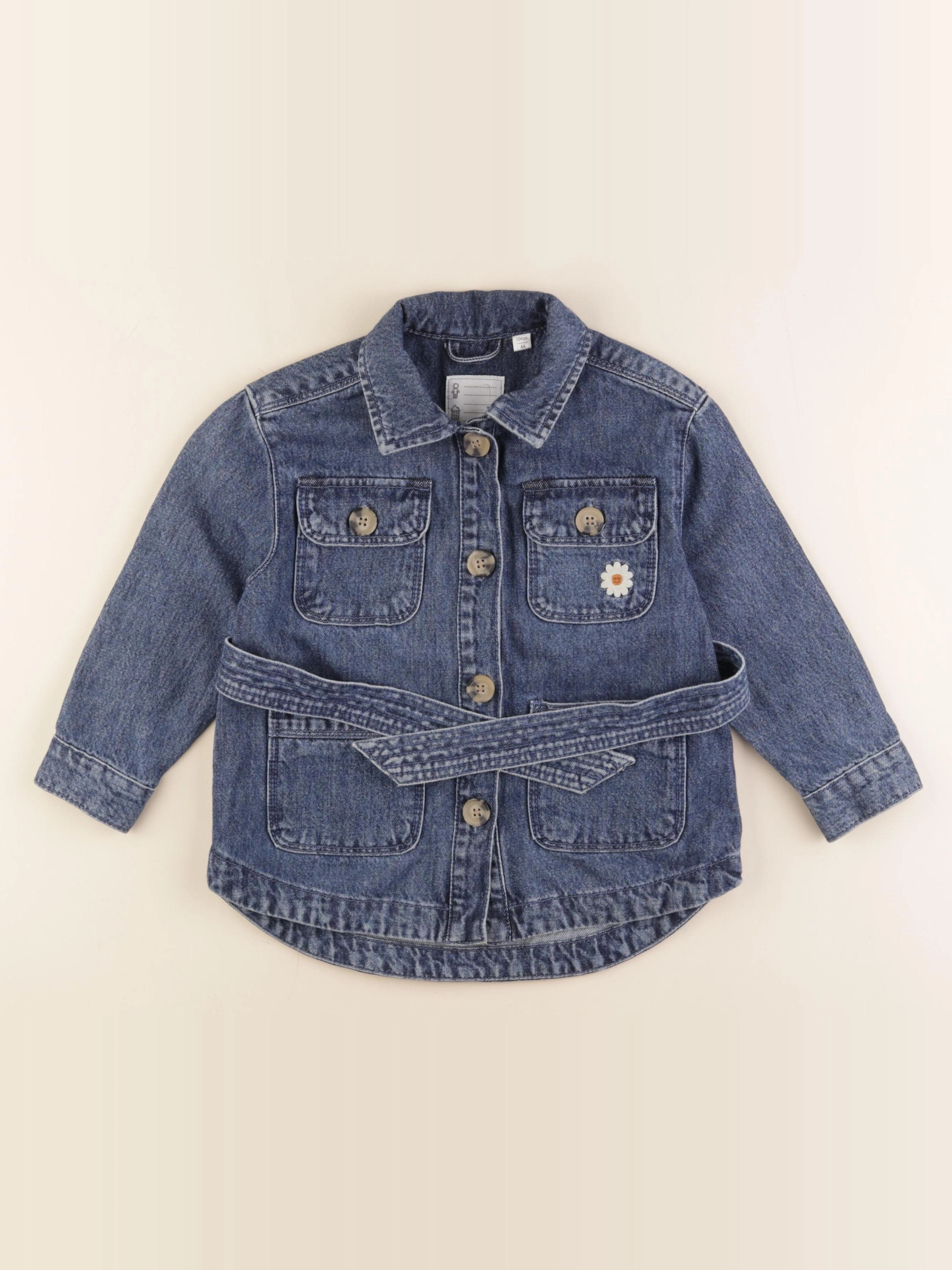 Vertbaudet - veste imprimé au dos bleu - 4 ans