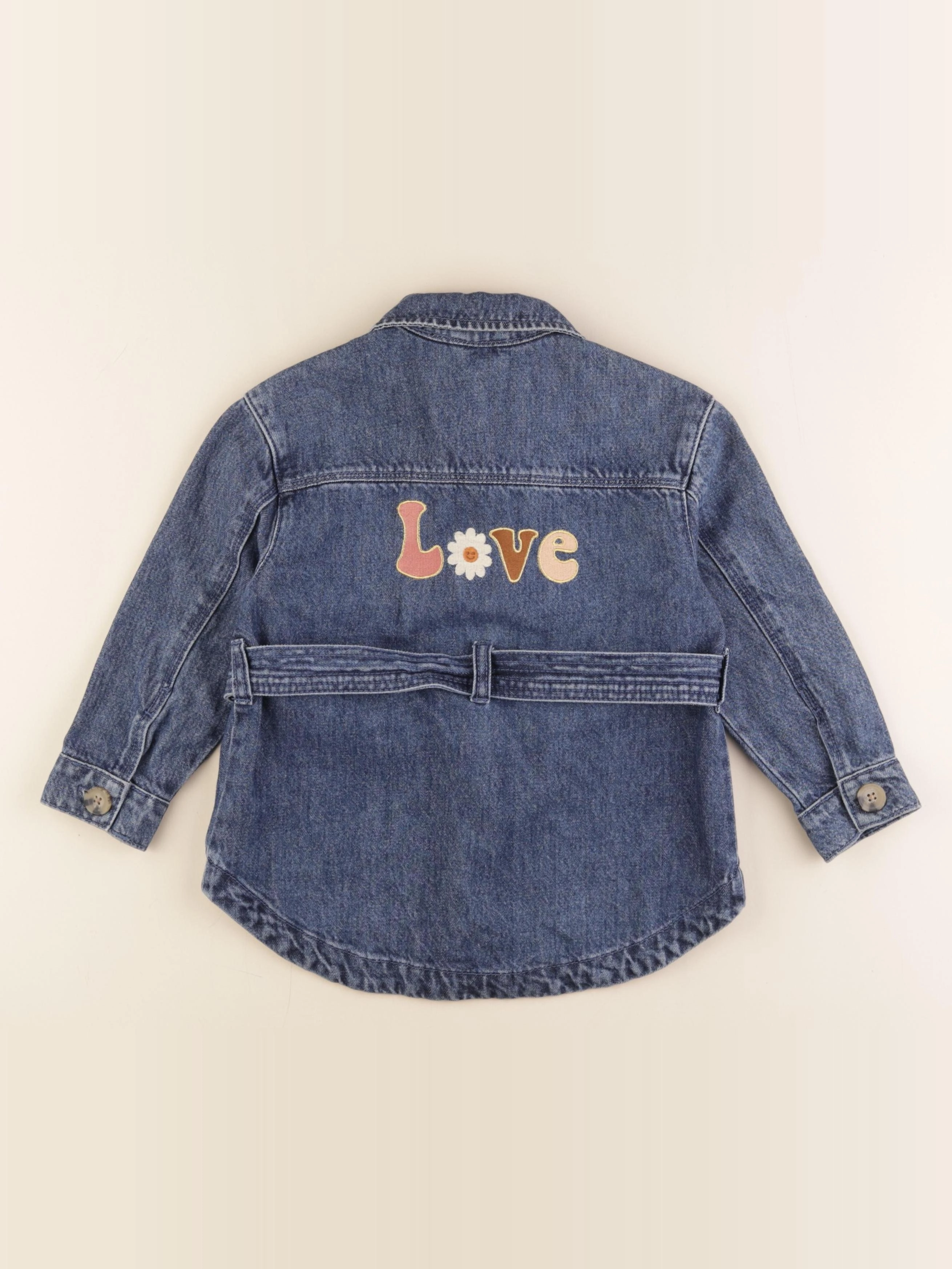 Vertbaudet - veste imprimé au dos bleu - 4 ans