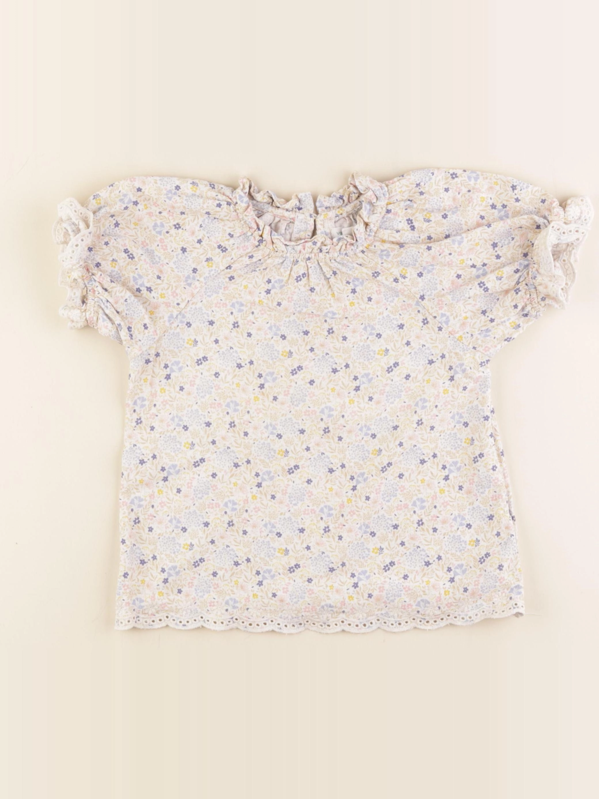 Vertbaudet - tee-shirt rose, bleu - 5 ans