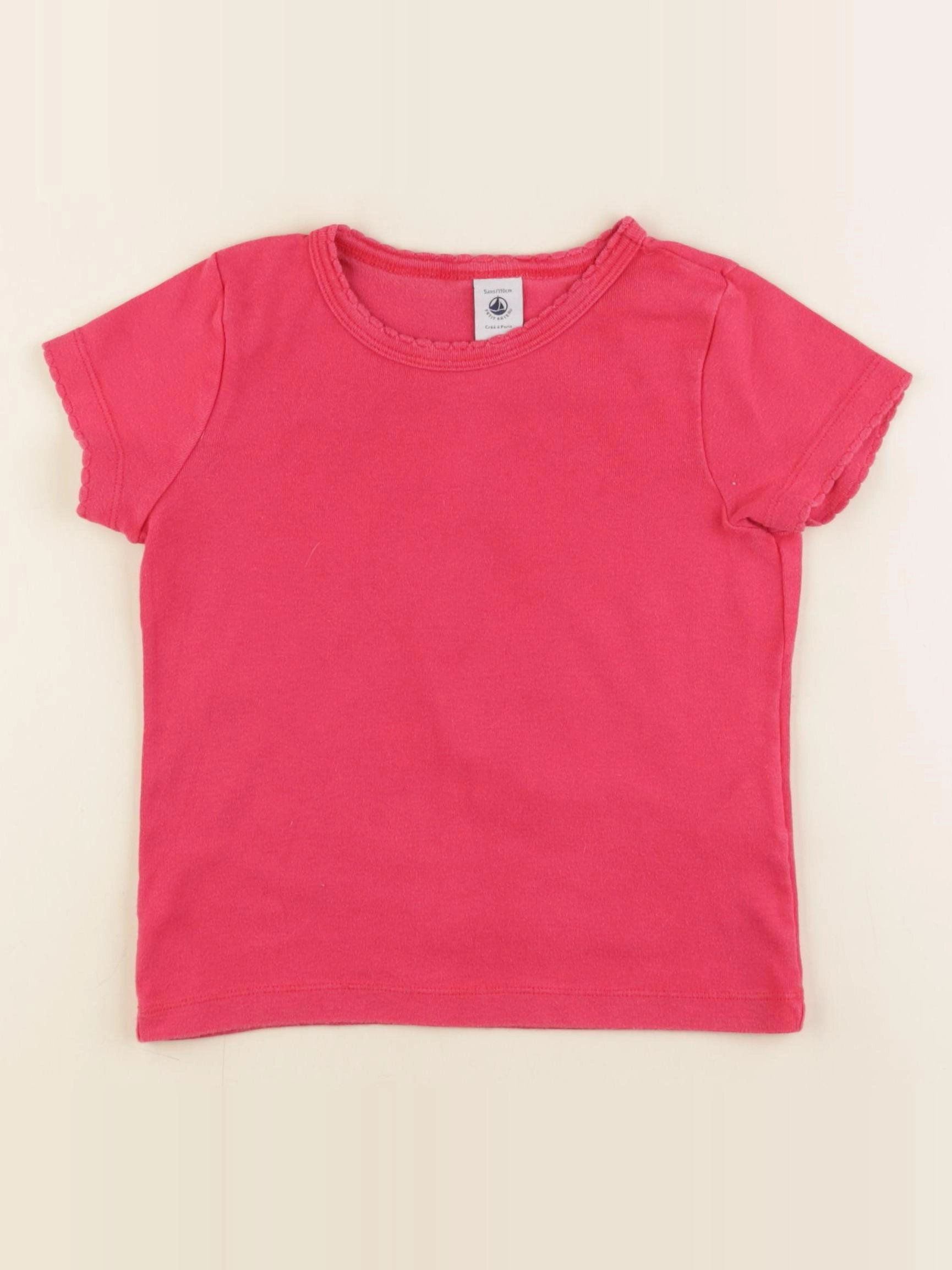 Petit Bateau - tee-shirt rose - 5 ans