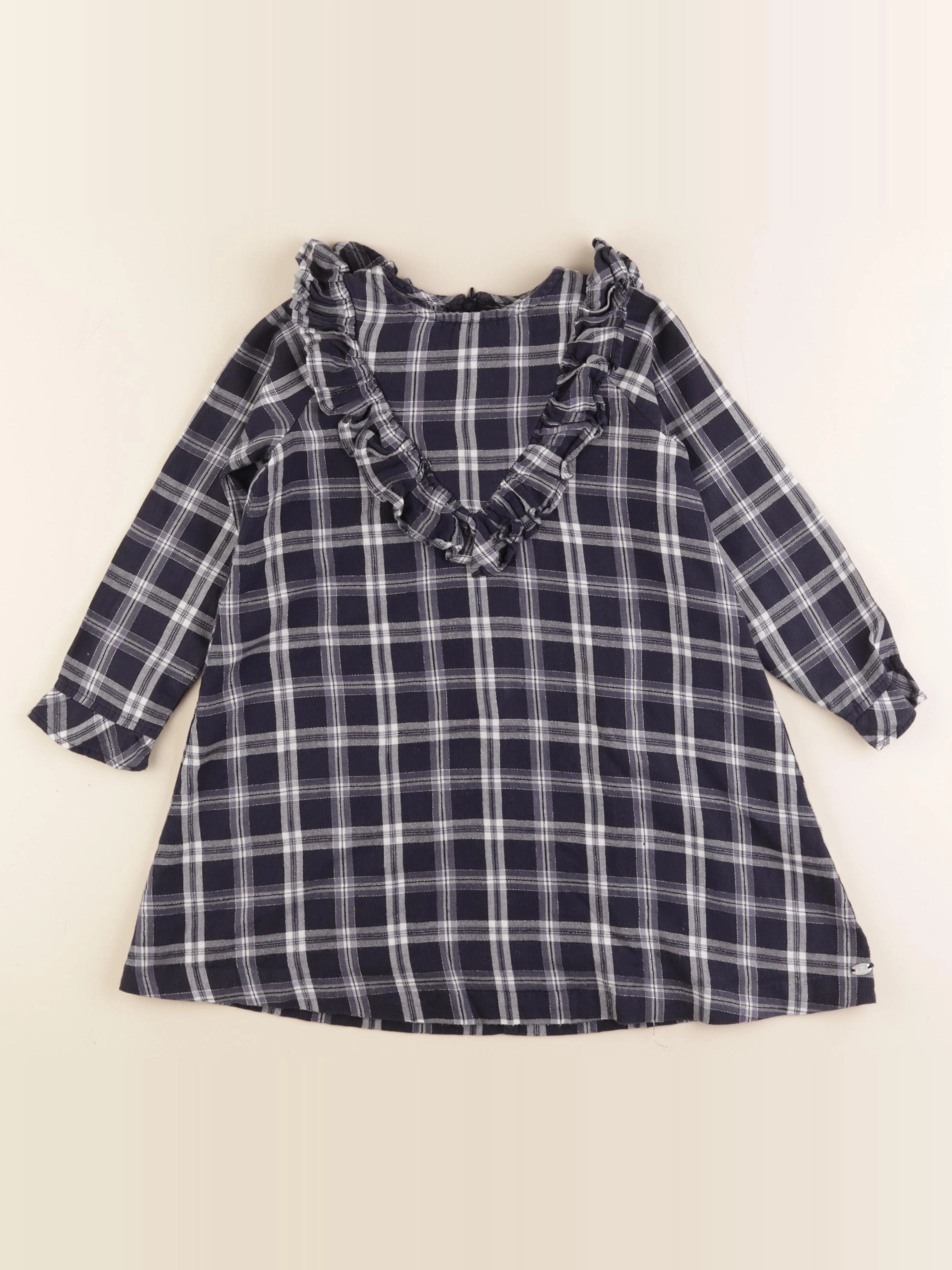 Tartine & Chocolat - robe bleu, gris, argent - 5 ans