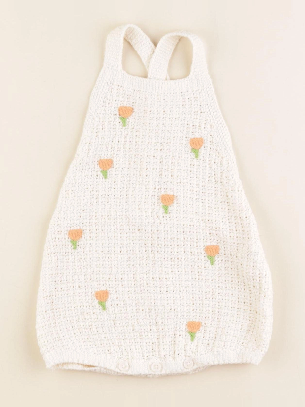 Zara - combinaison blanc, orange - 9/12 mois