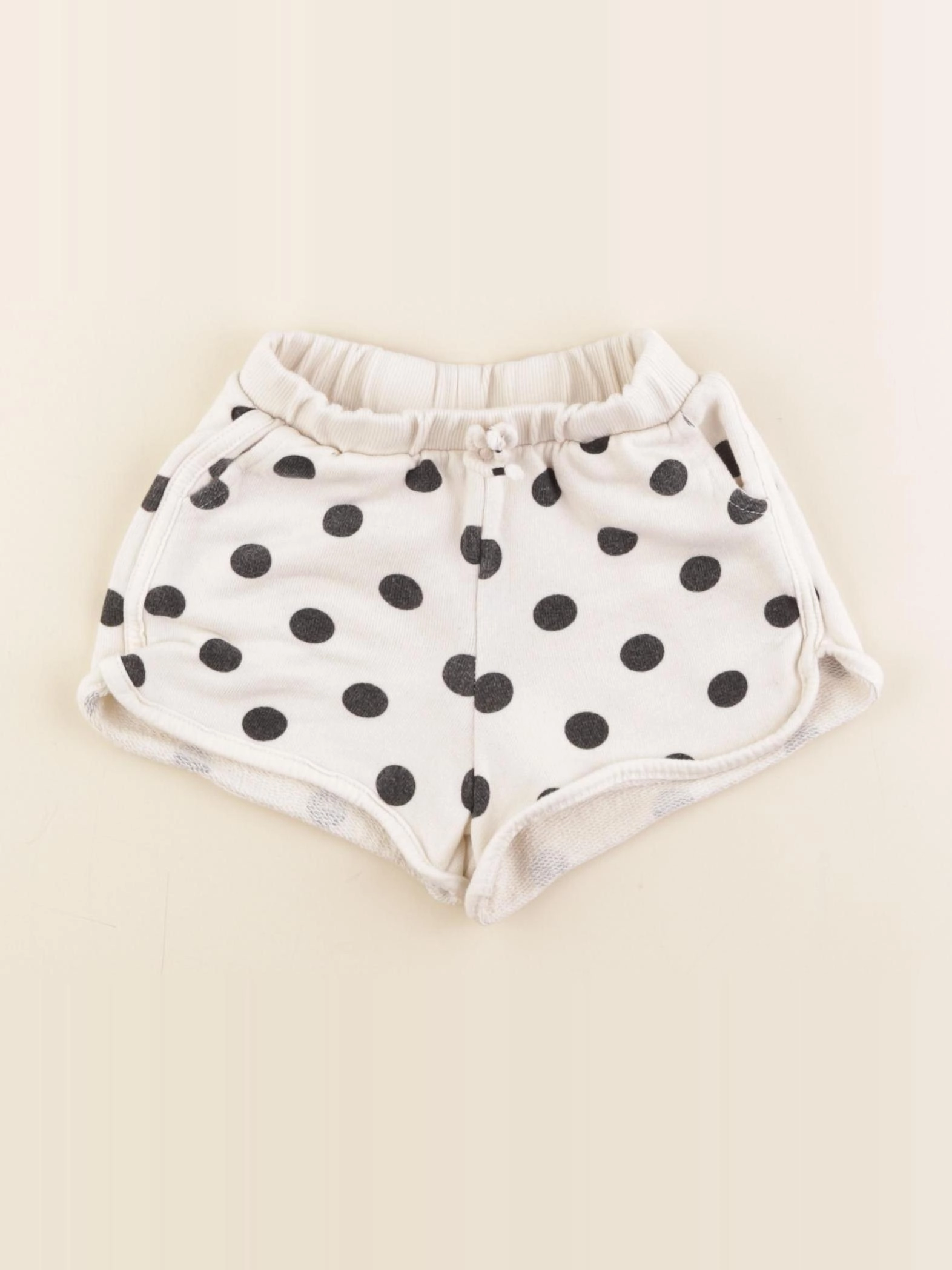 Zara - short blanc, noir - 9/12 mois