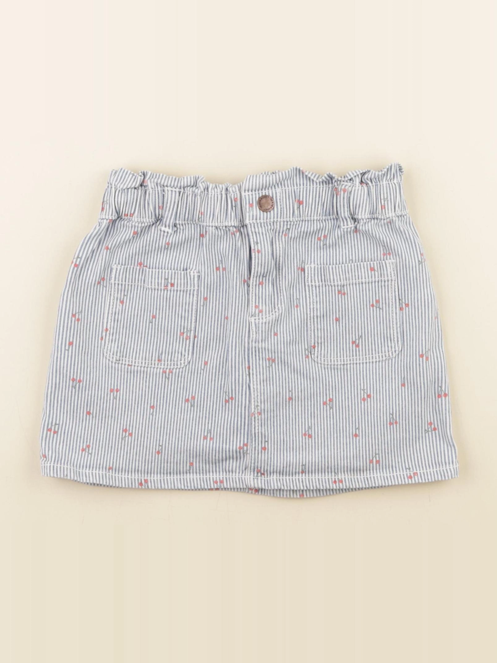 Vertbaudet - jupe bleu, blanc - 5 ans