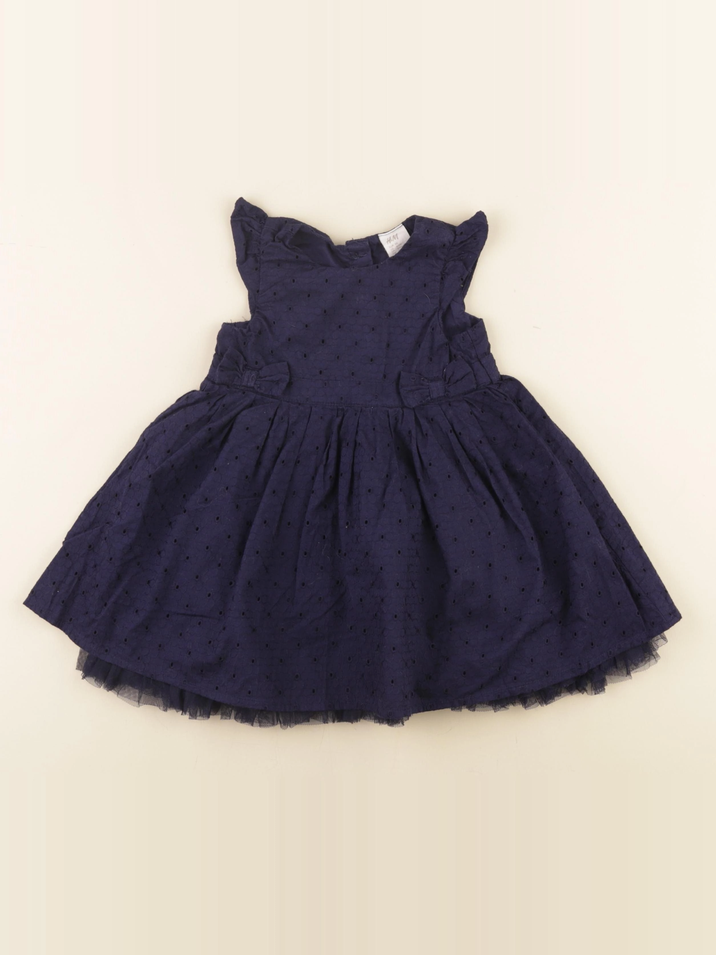 H&M - robe bleu - 4/6 mois