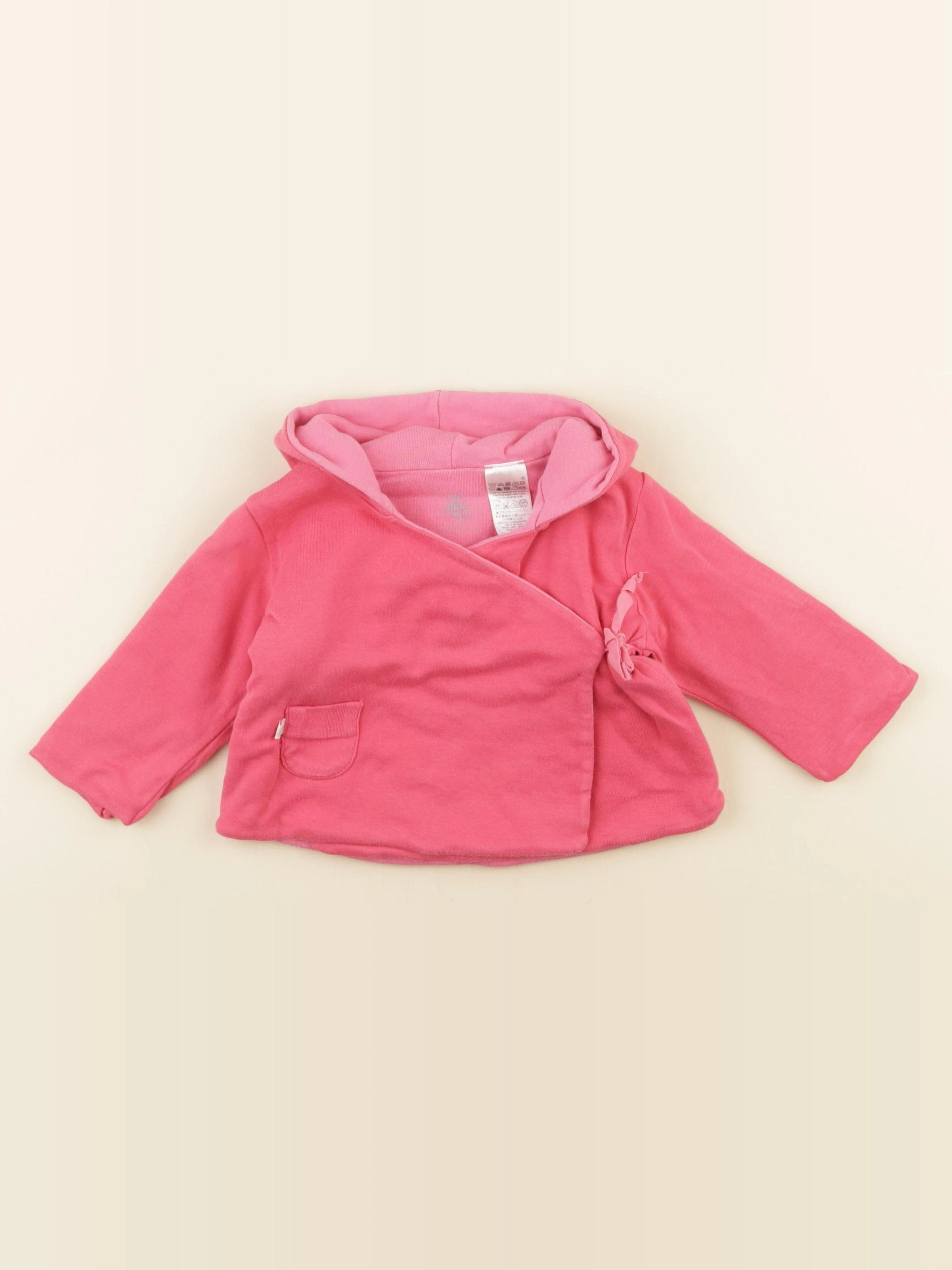 Petit Bateau - veste rose - 3 mois