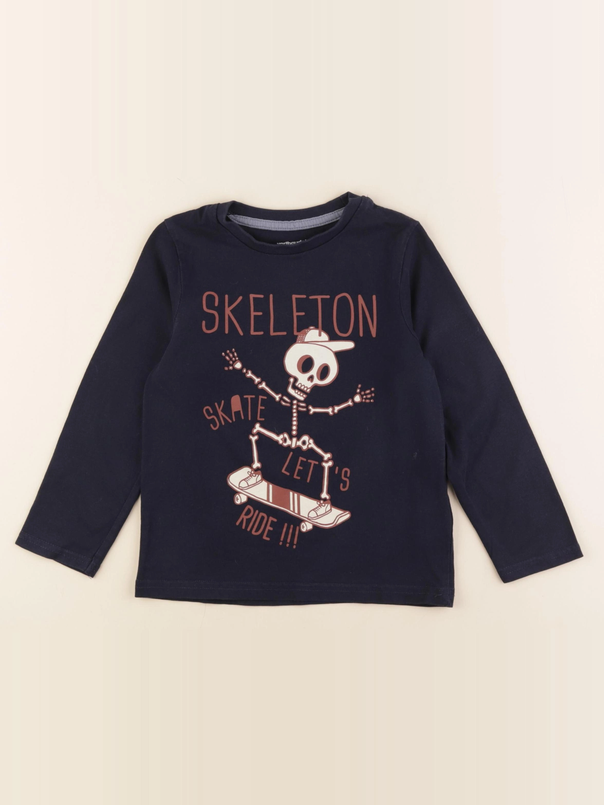 Vertbaudet - tee-shirt bleu - 5 ans