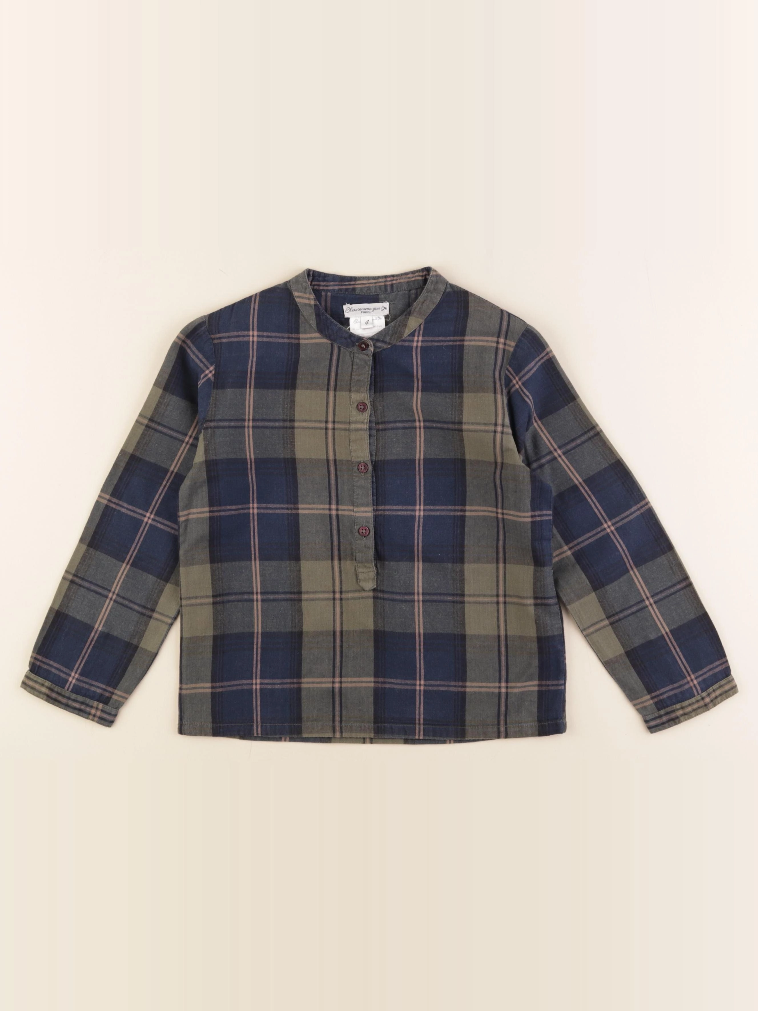 Bleu Comme Gris - chemise vert - 4 ans