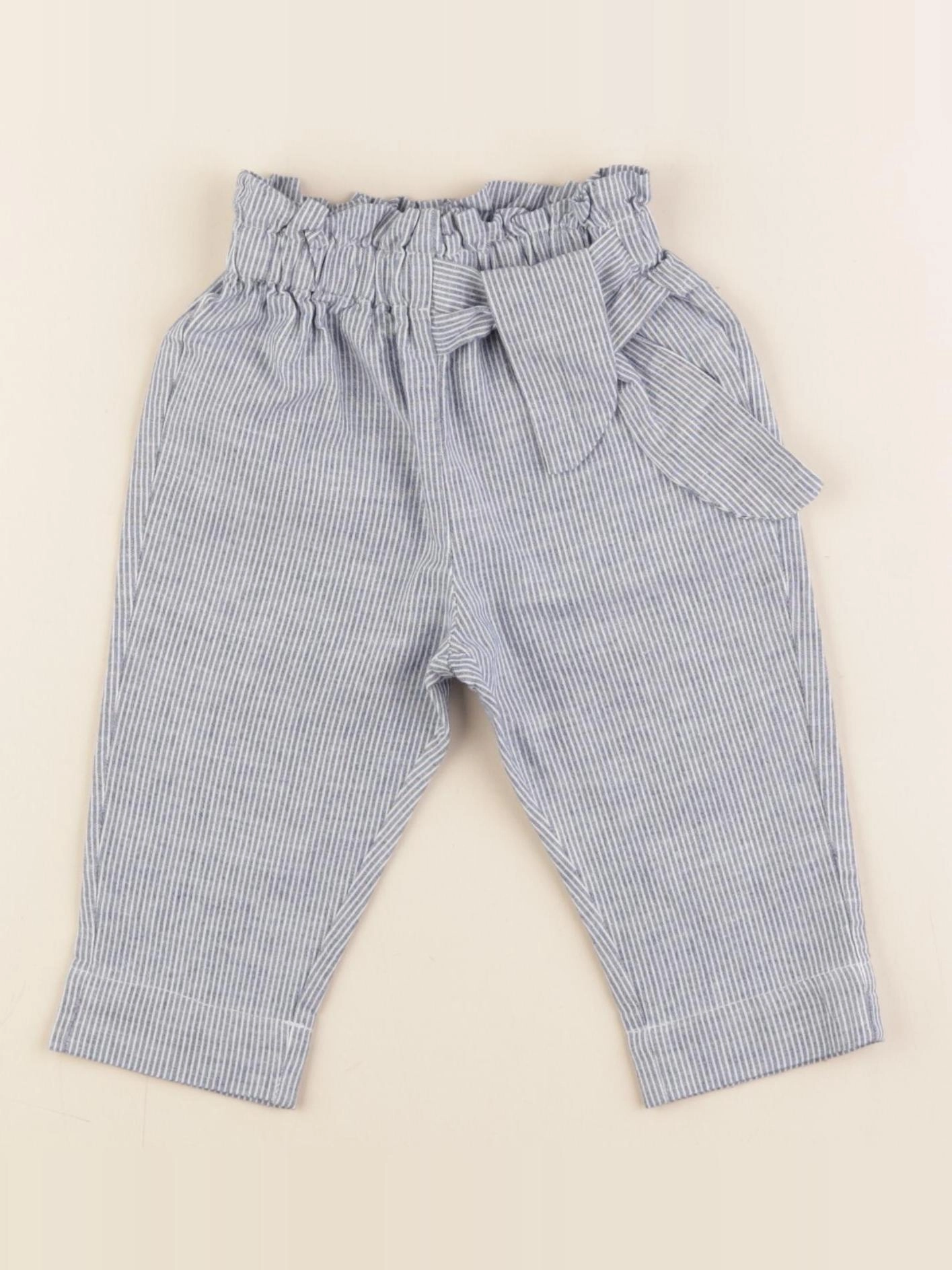 Vertbaudet - pantalon bleu - 6 mois