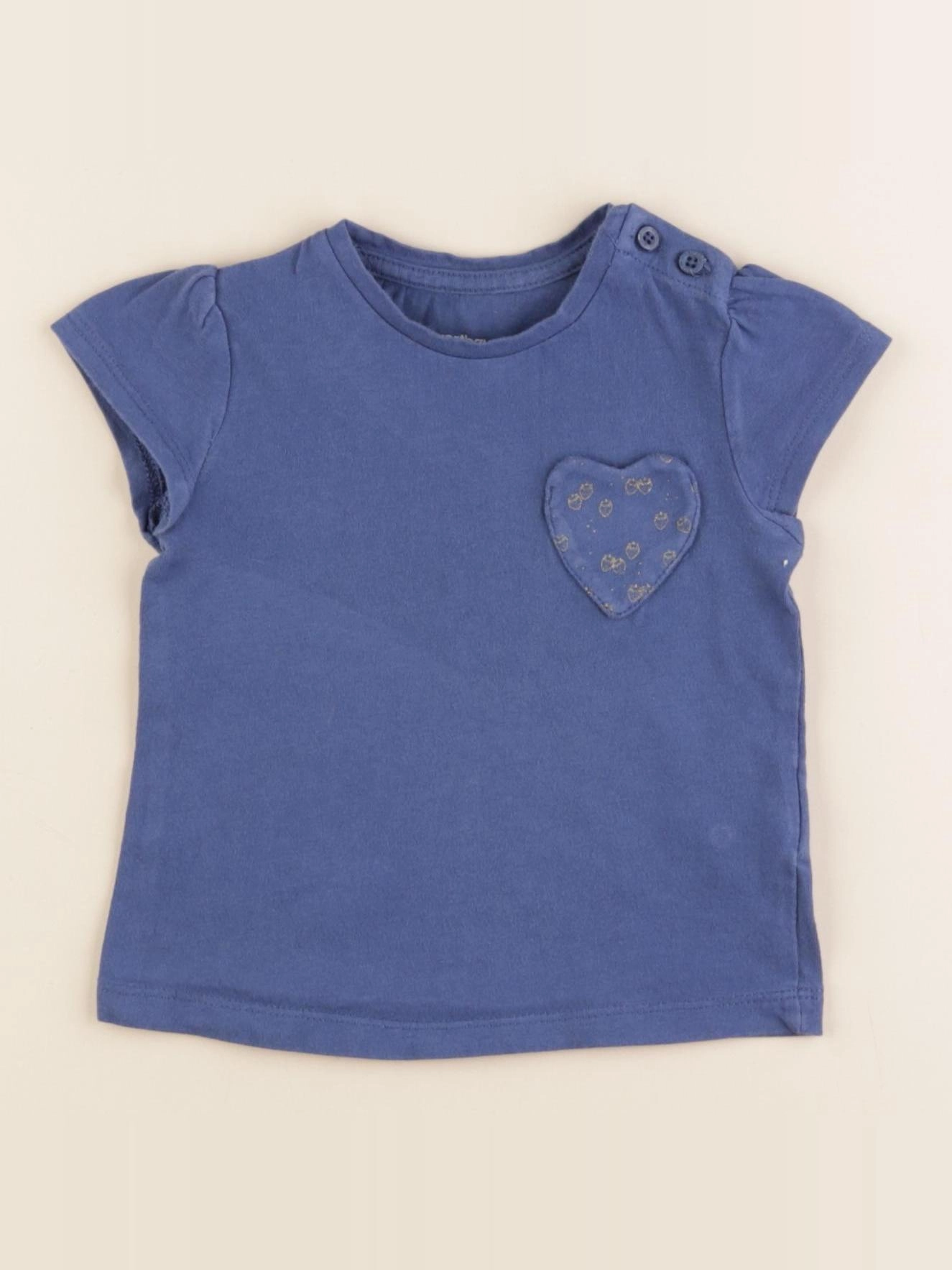 Vertbaudet - tee-shirt bleu - 9 mois