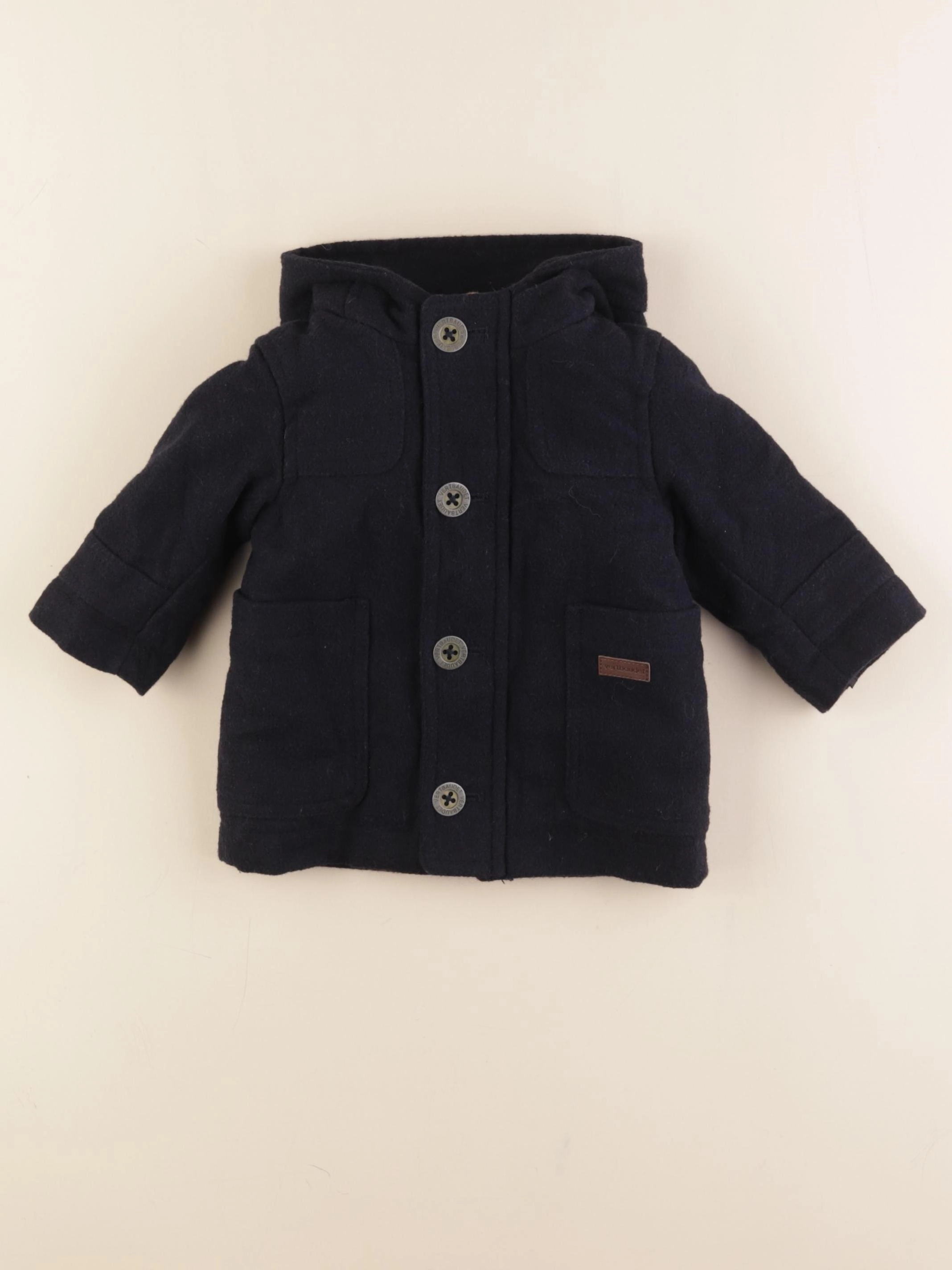 Vertbaudet - manteau bleu - 6 mois