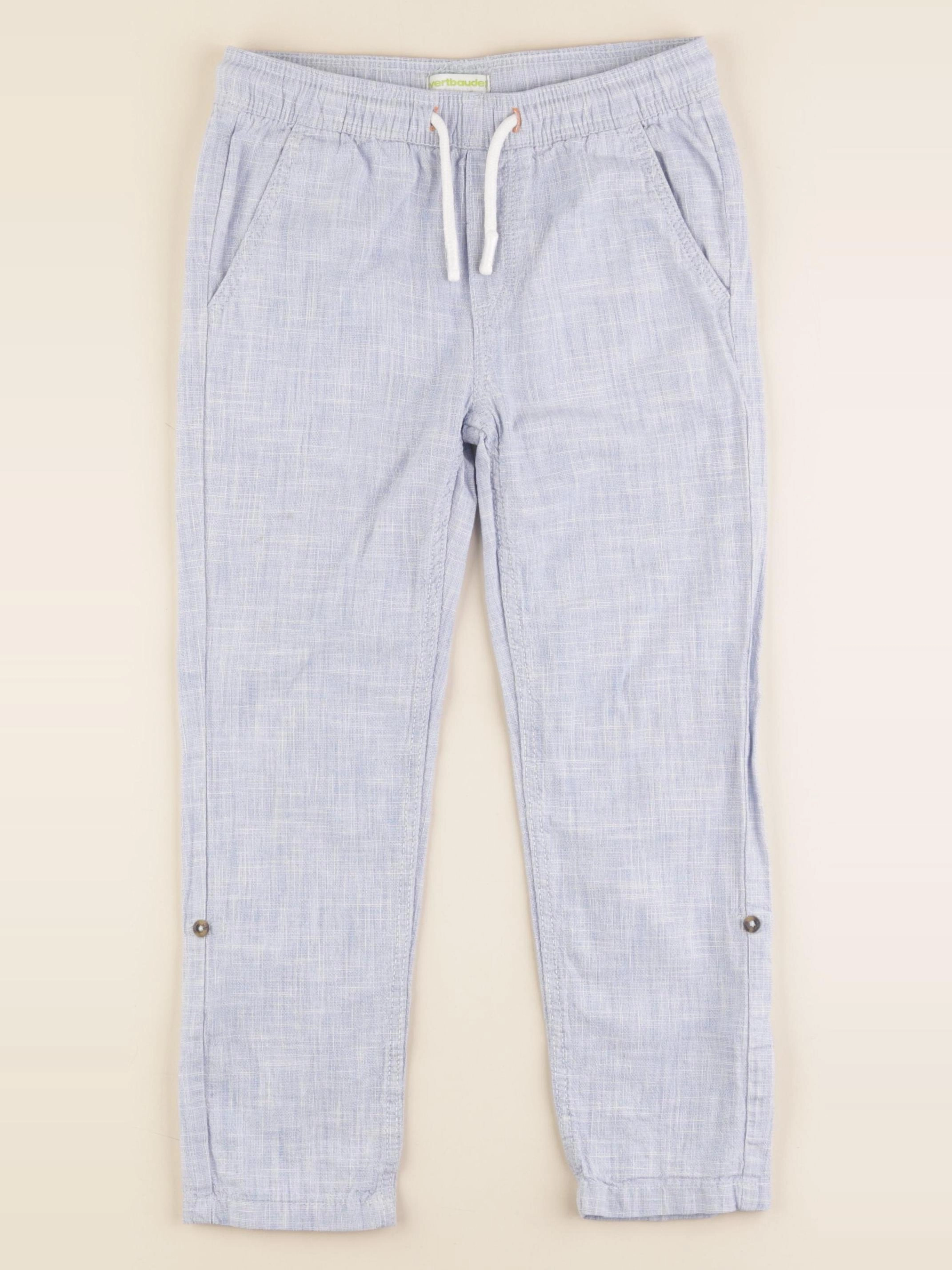 Vertbaudet - pantalon bleu - 7 ans