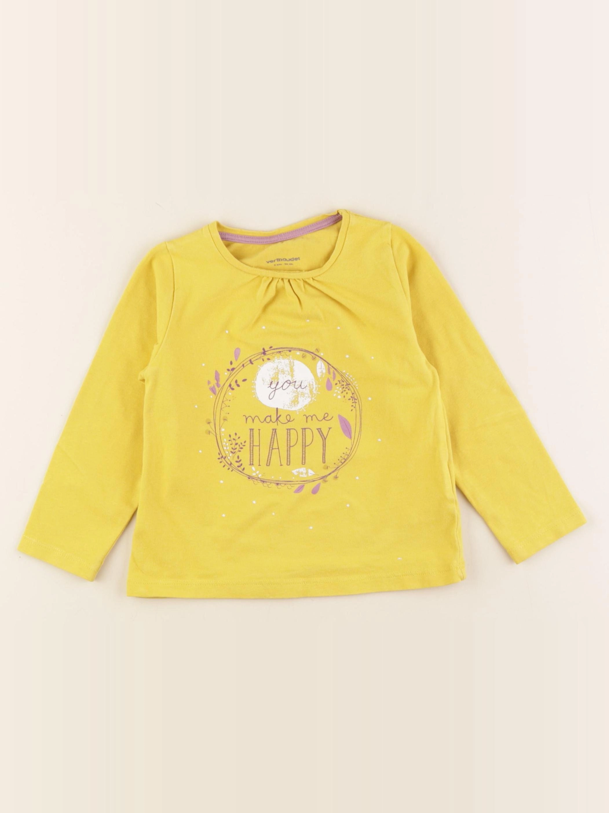 Vertbaudet - tee-shirt jaune - 3 ans