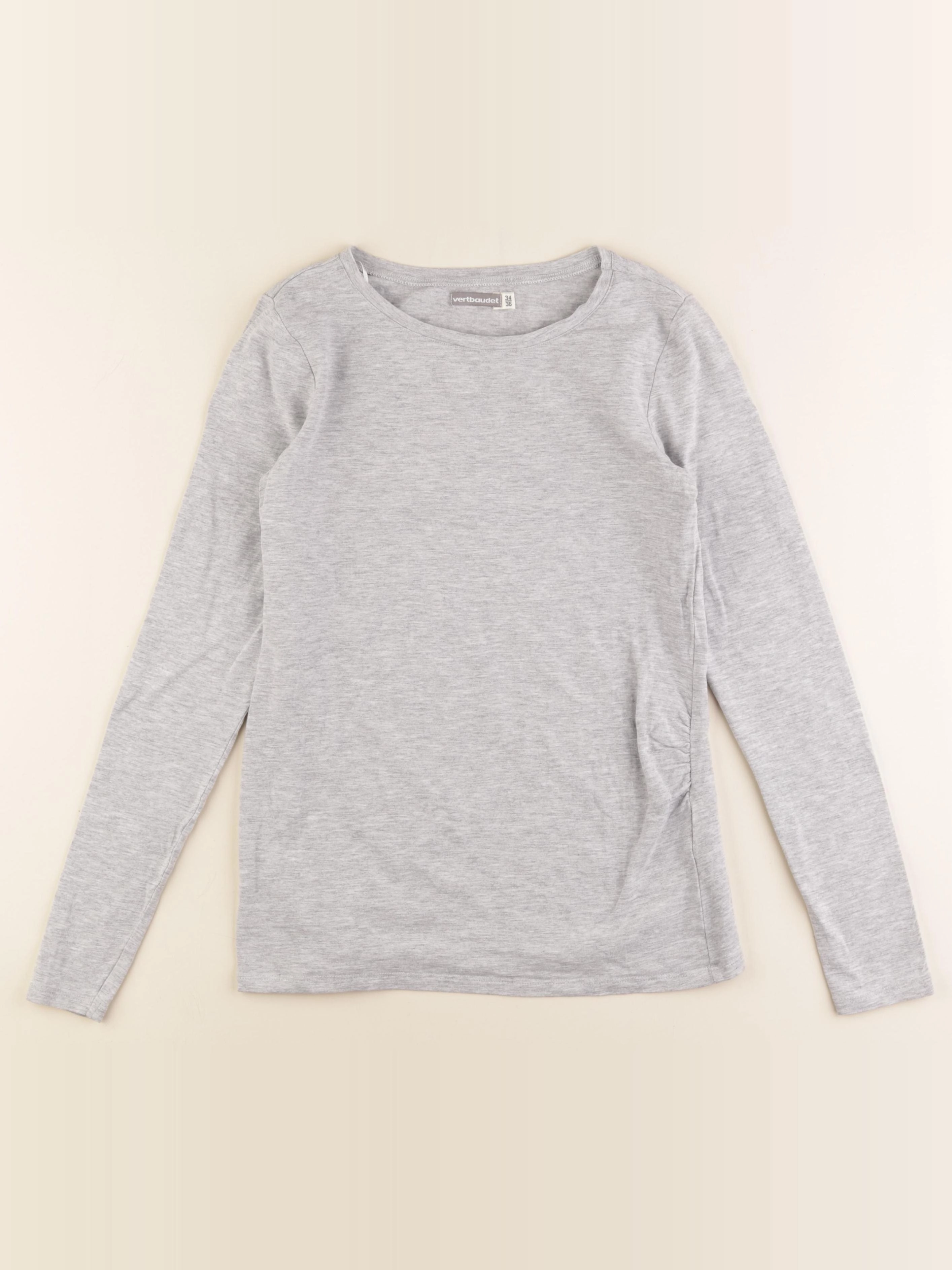 Vertbaudet - tee-shirt grossesse gris - 34 à 36