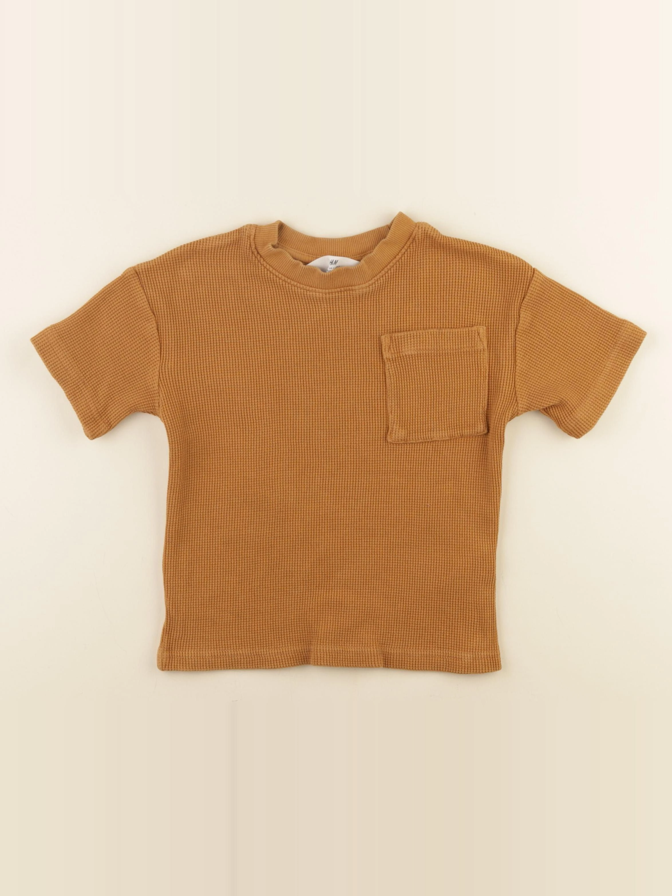 H&M - tee-shirt marron - 3/4 ans