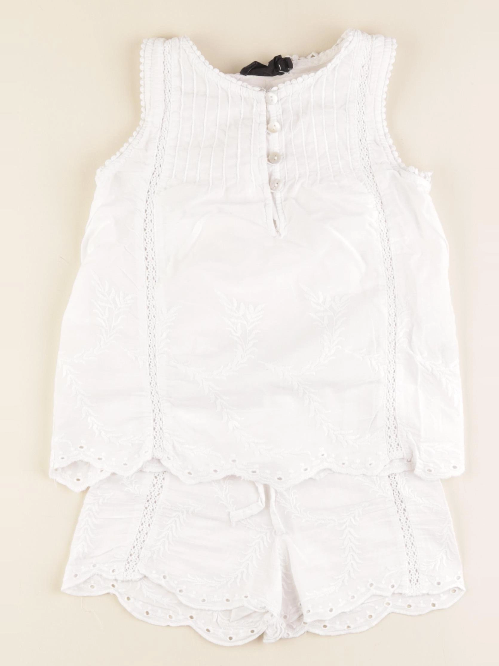 Monoprix - ensemble blanc - 3 ans