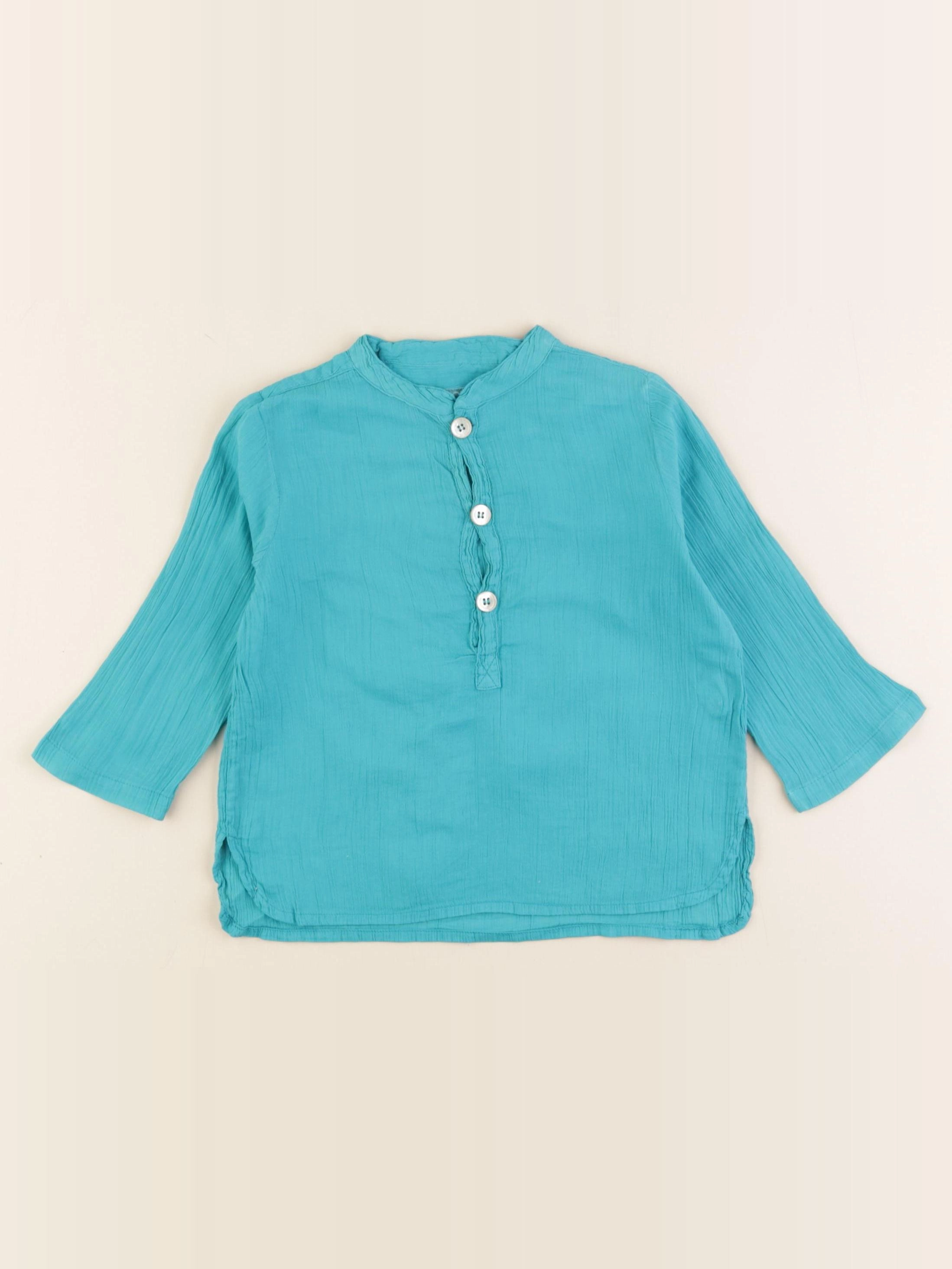 Bonton - blouse bleu - 18 mois