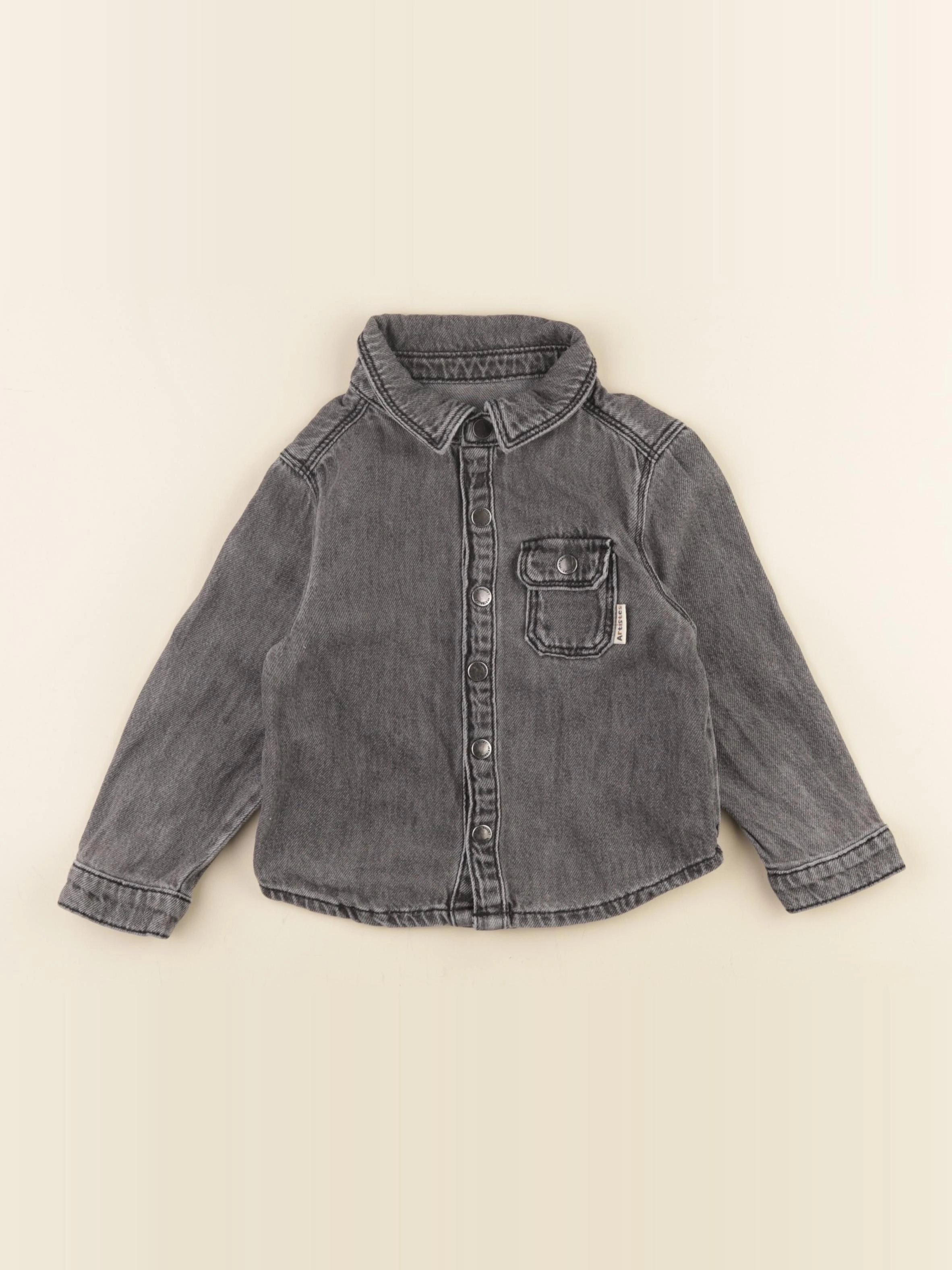 Vertbaudet - chemise gris - 24 mois