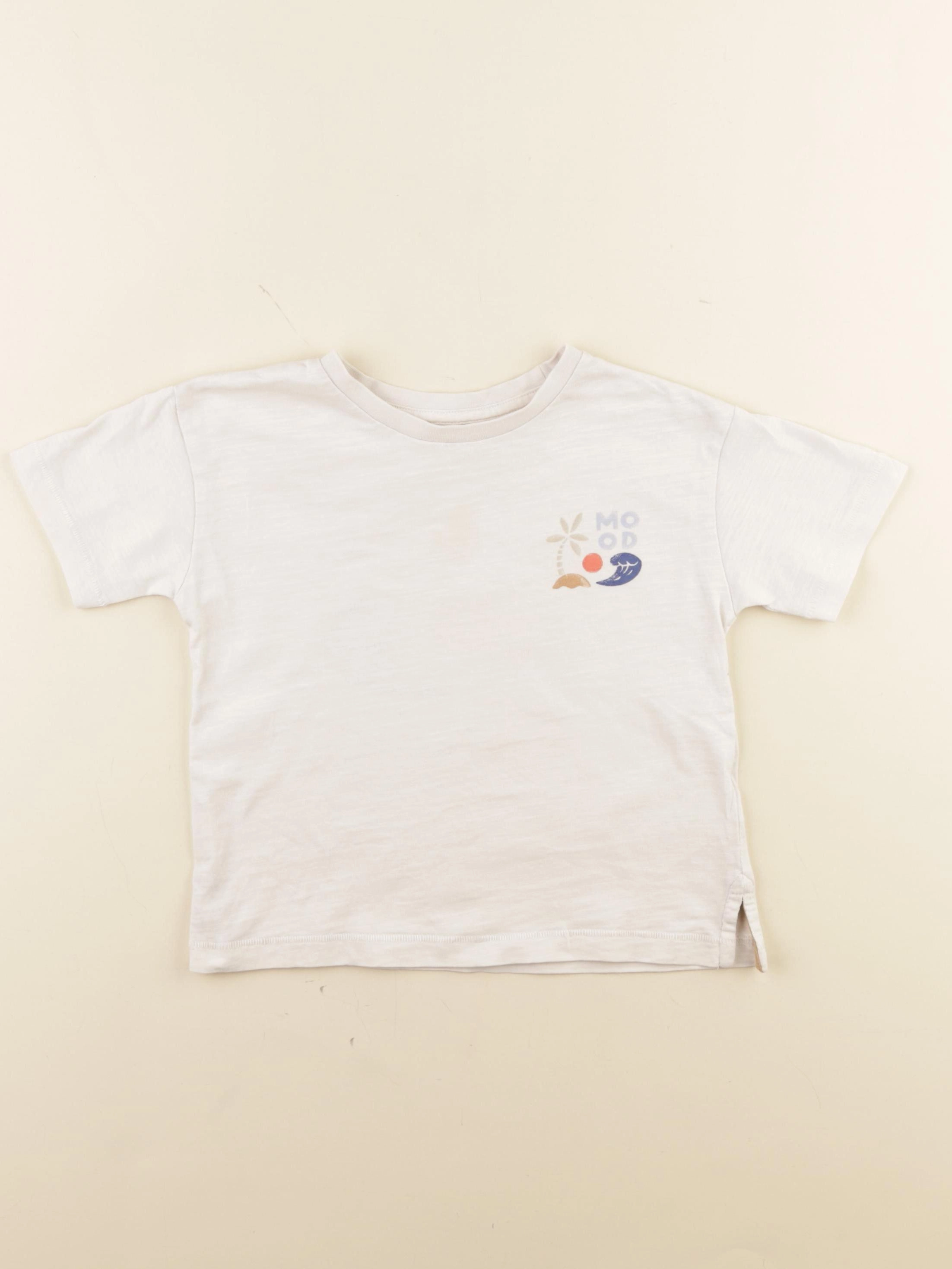 Vertbaudet - tee-shirt imprimé au dos blanc - 3 ans