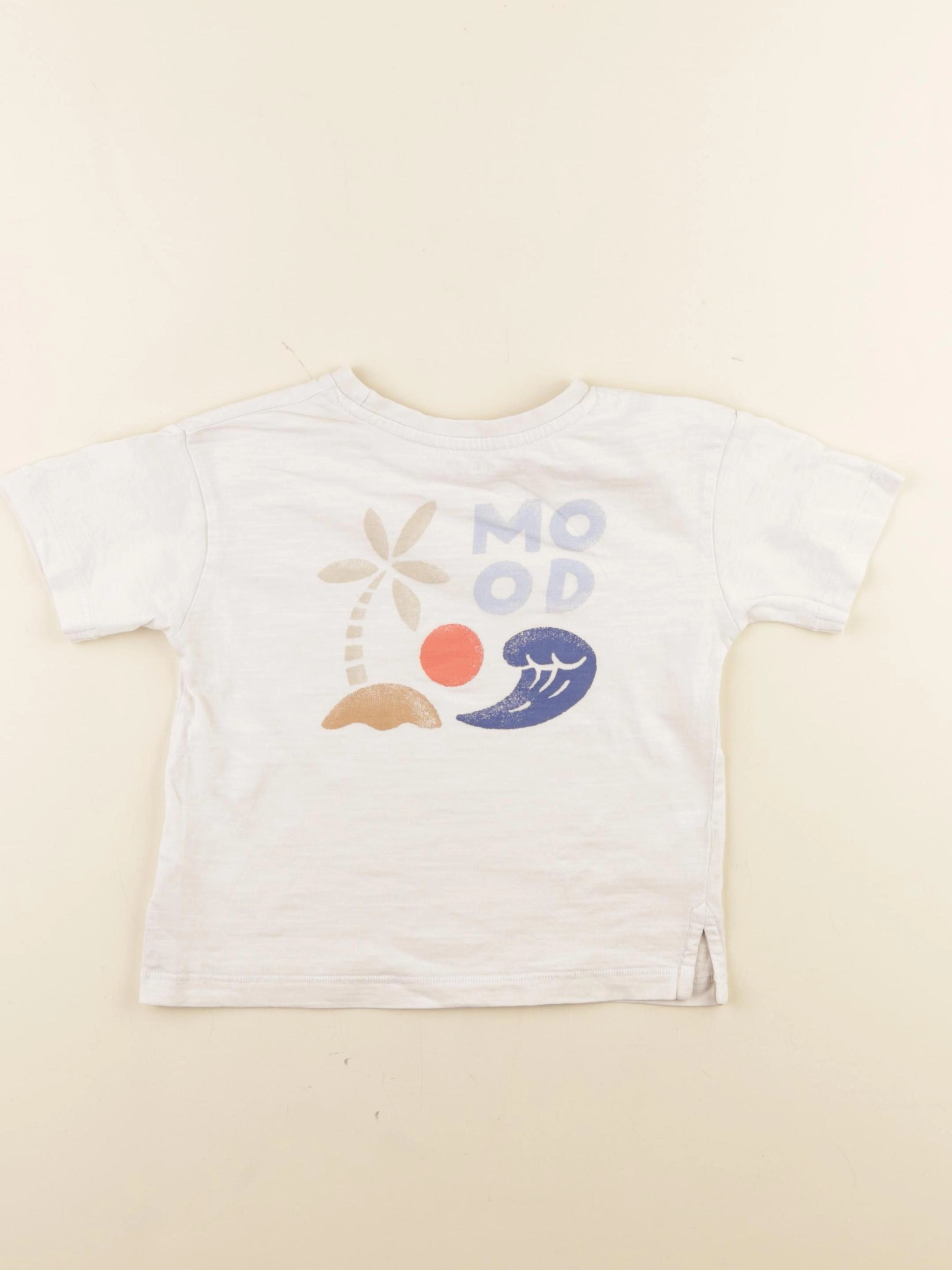 Vertbaudet - tee-shirt imprimé au dos blanc - 3 ans