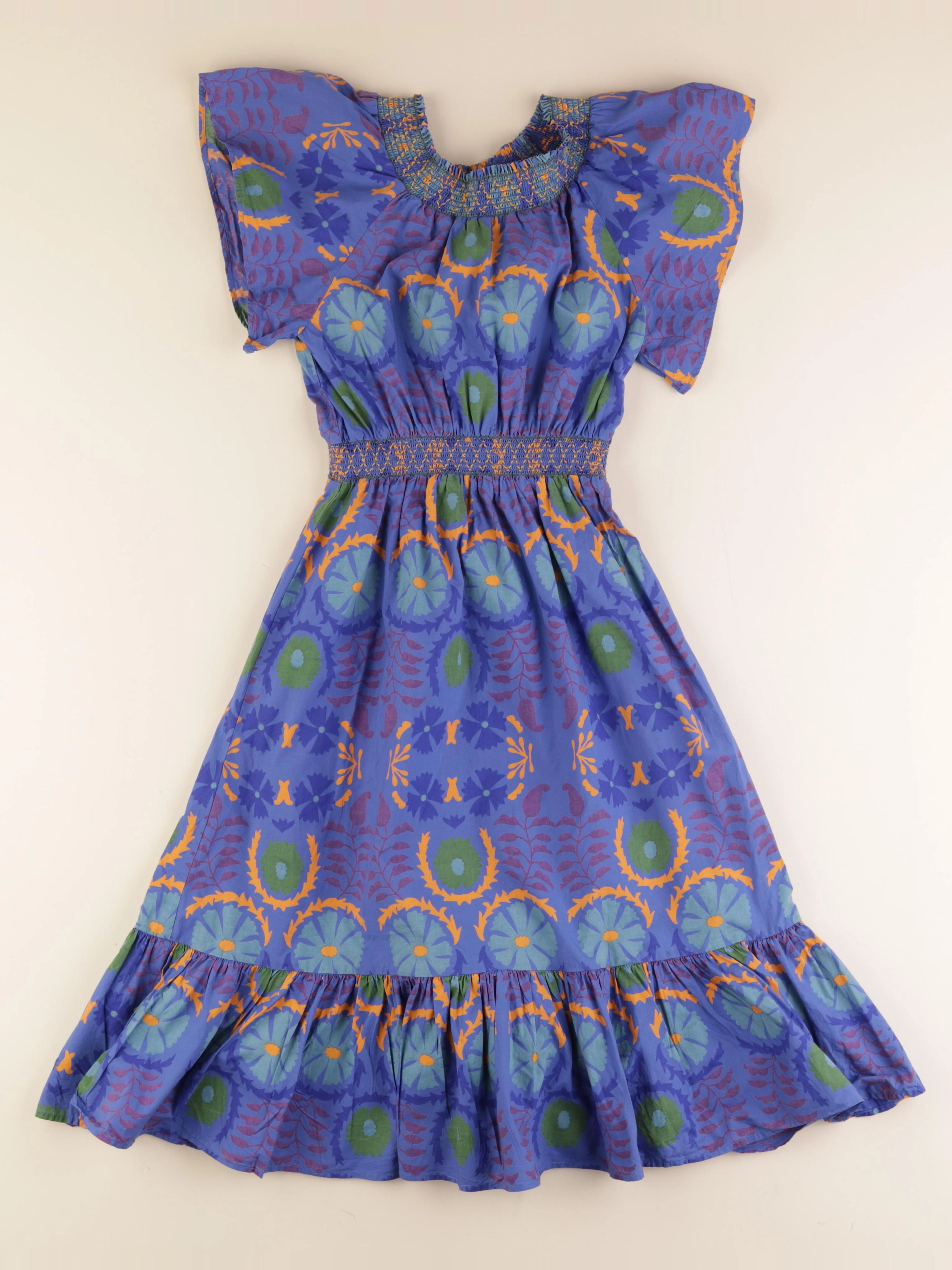 Monoprix - robe bleu - 8/10 ans