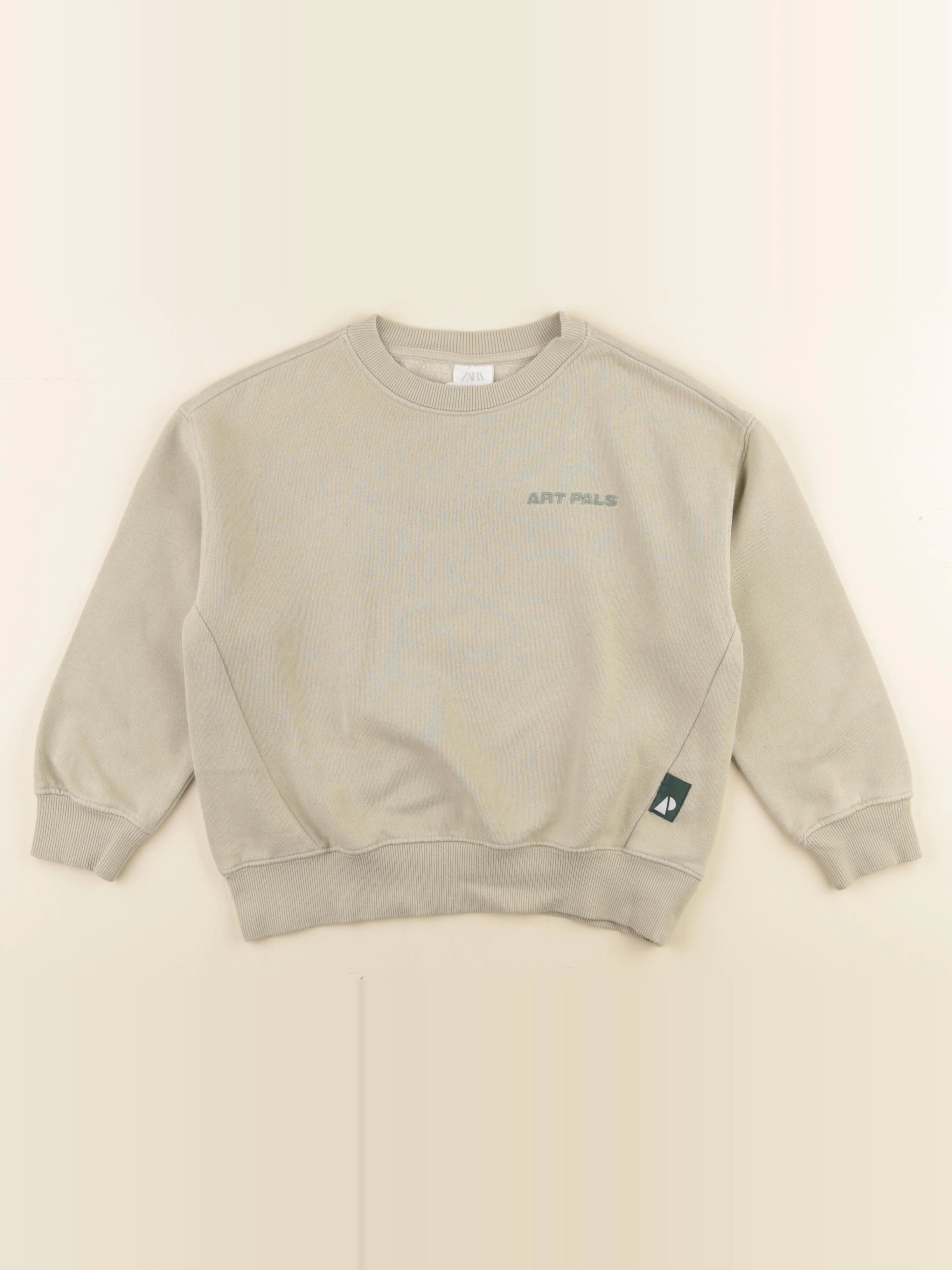 Zara - sweat vert - 8/9 ans