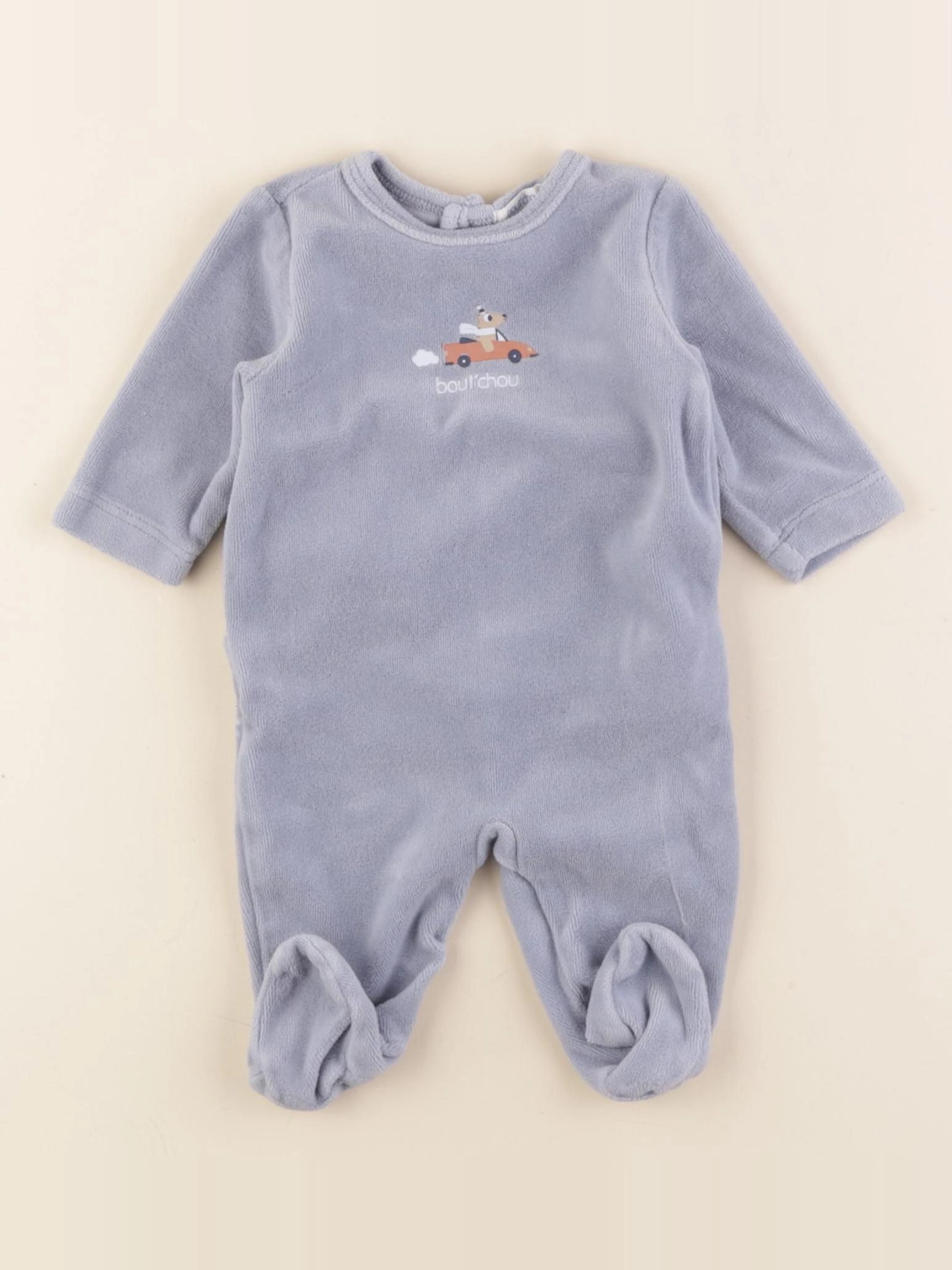 Boutchou - pyjama velours bleu - 1 mois