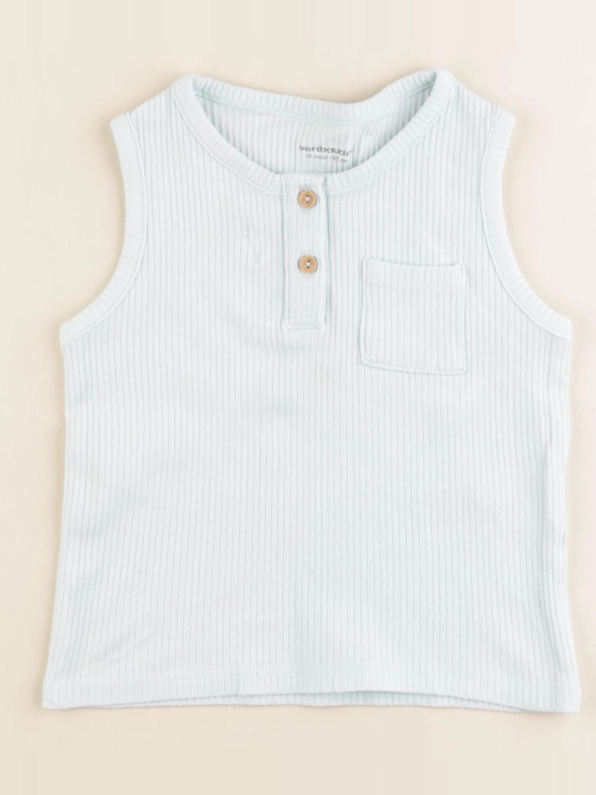 Vertbaudet - débardeur bleu - 18 mois