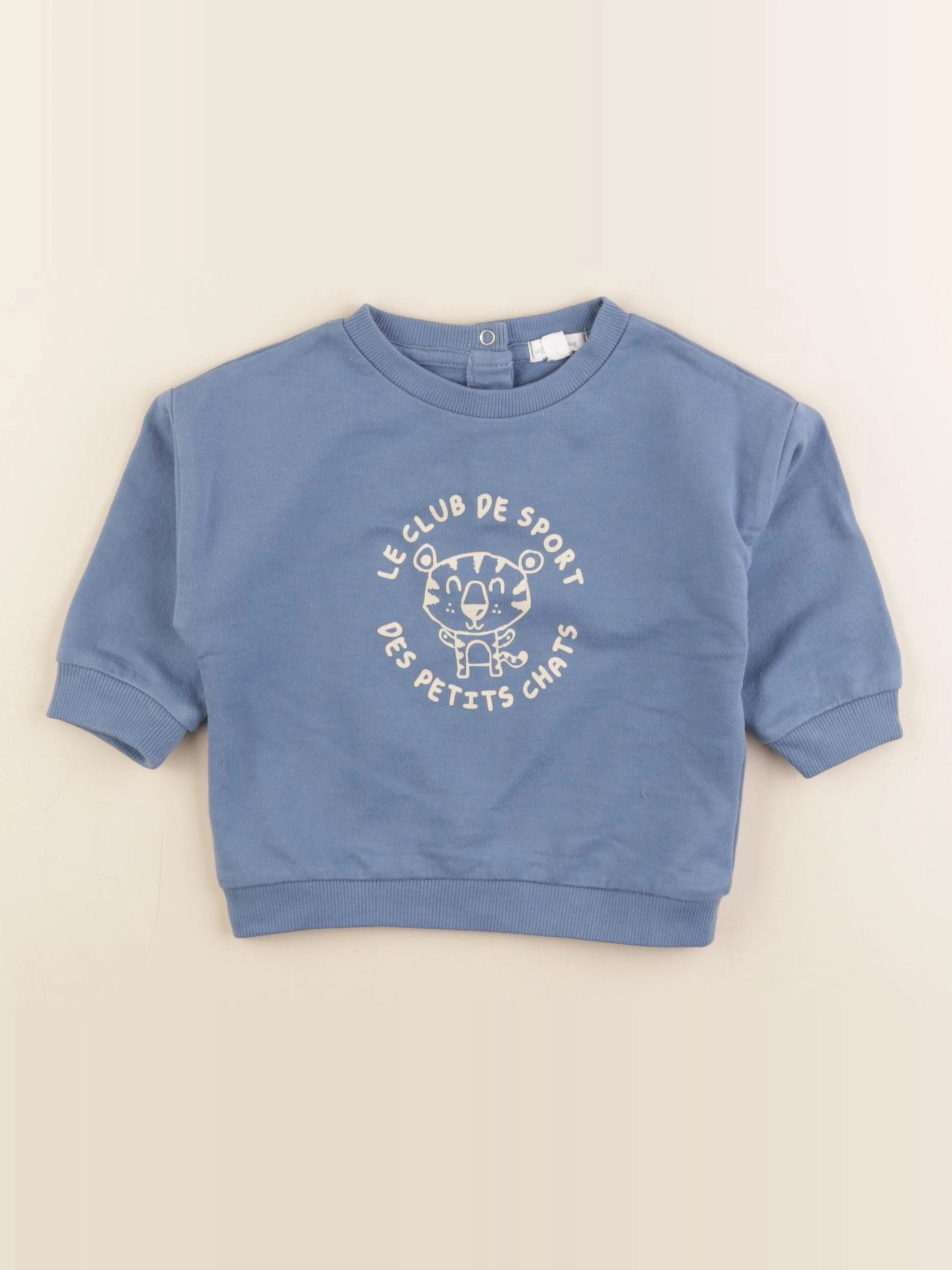 Vertbaudet - sweat bleu - 9 mois