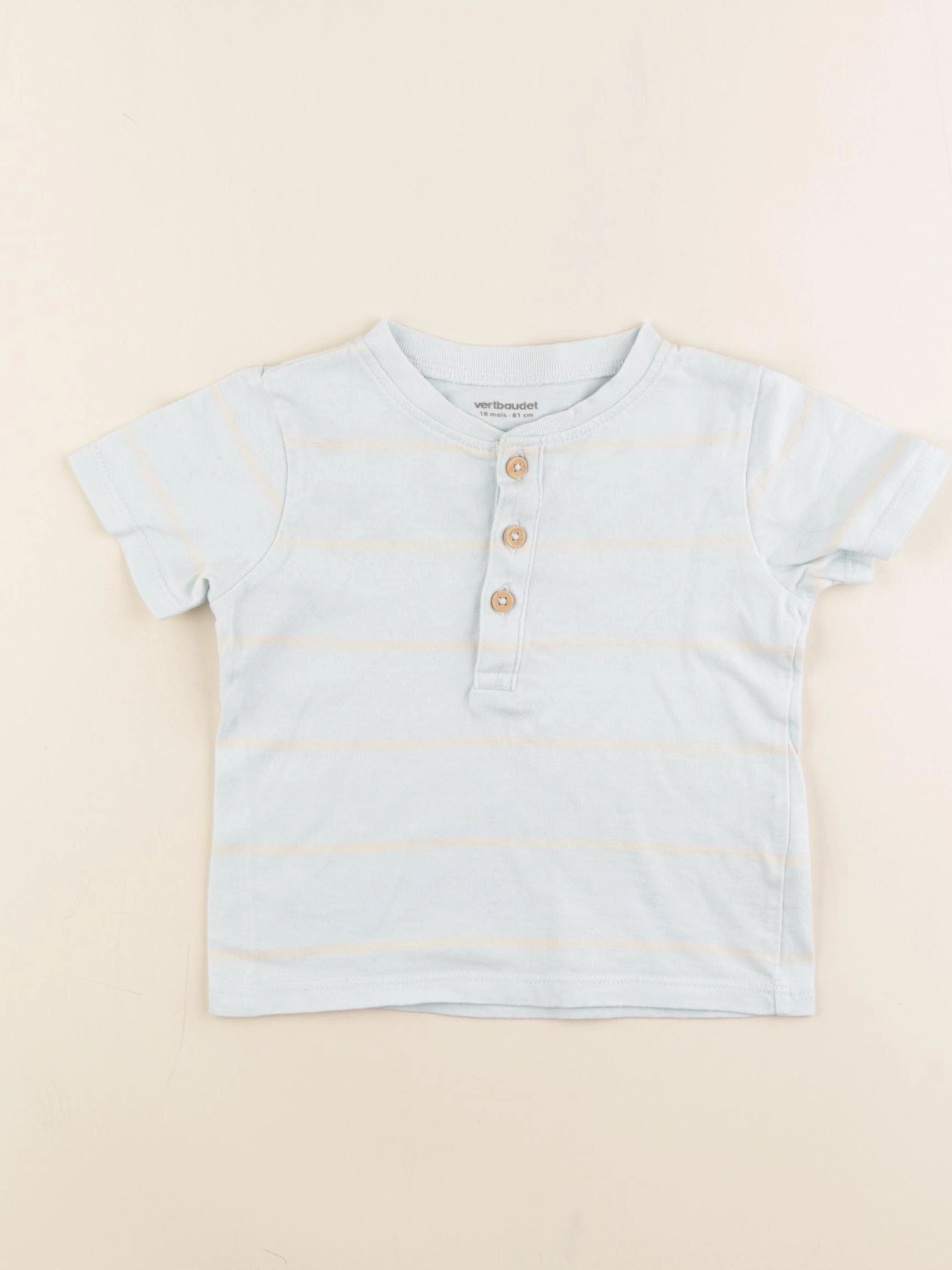 Vertbaudet - tee-shirt bleu - 18 mois