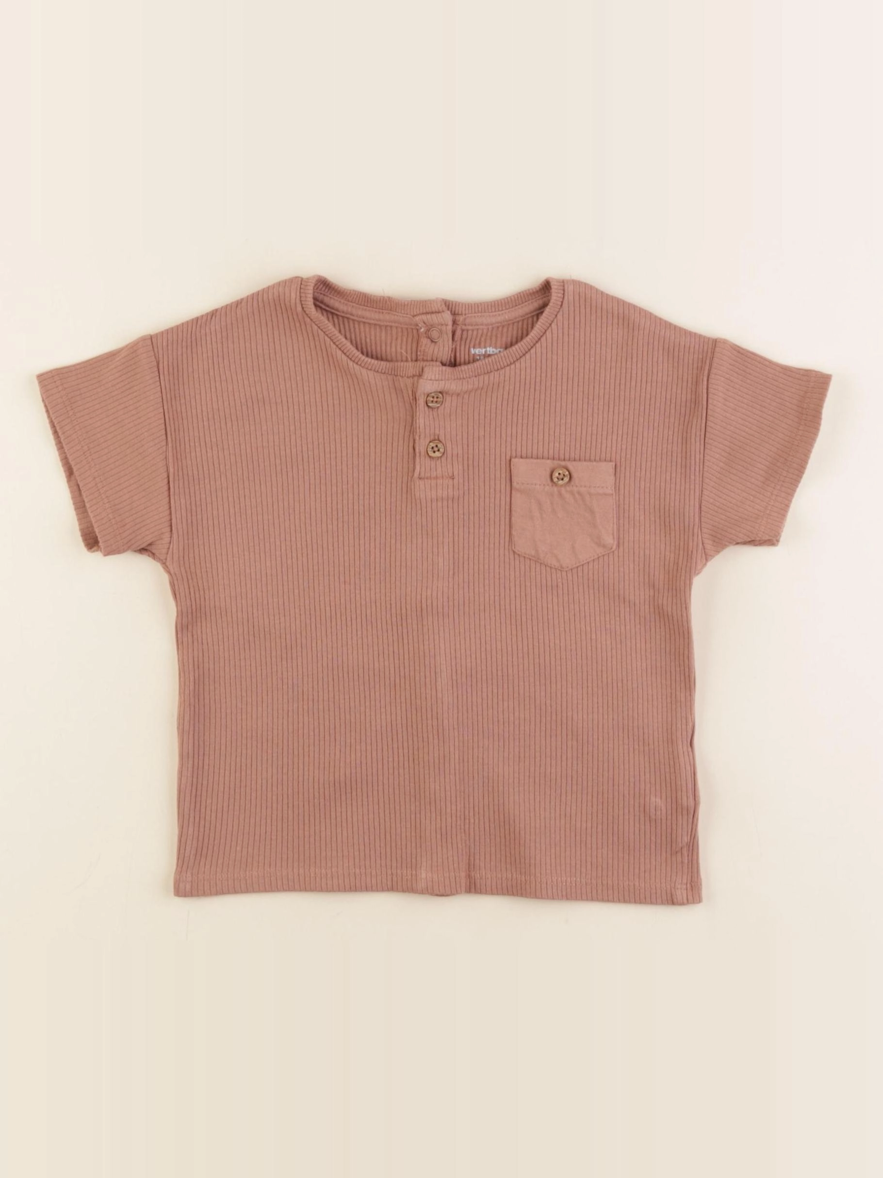 Vertbaudet - tee-shirt marron - 18 mois