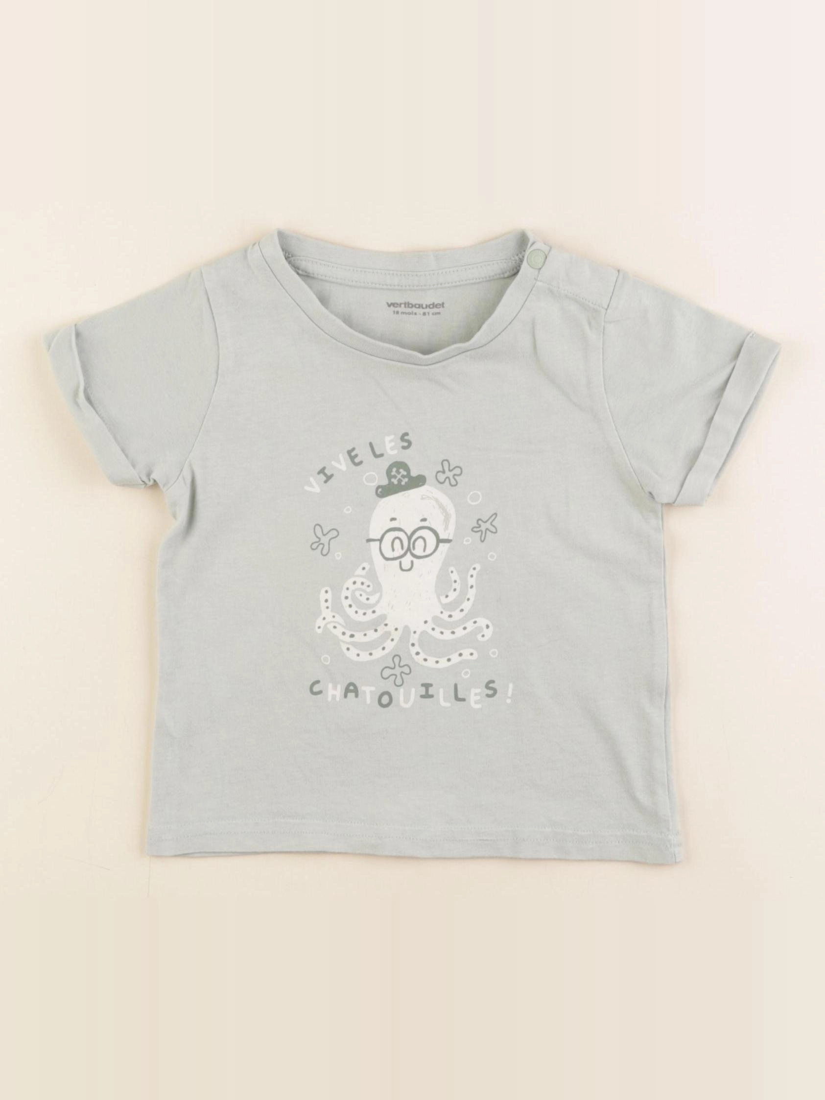 Vertbaudet - tee-shirt vert - 18 mois