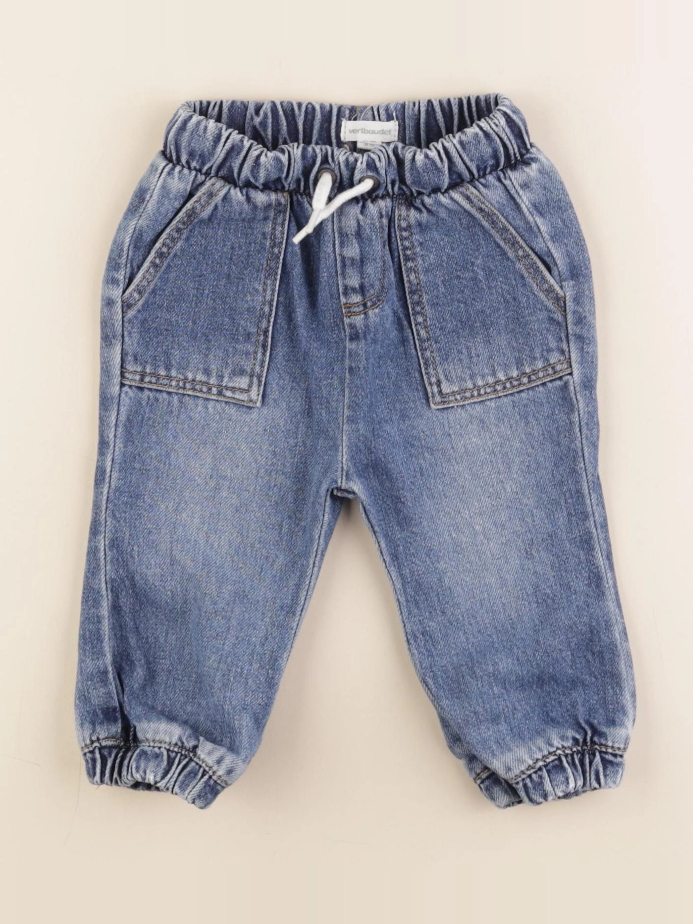 Vertbaudet - jean bleu - 6 mois
