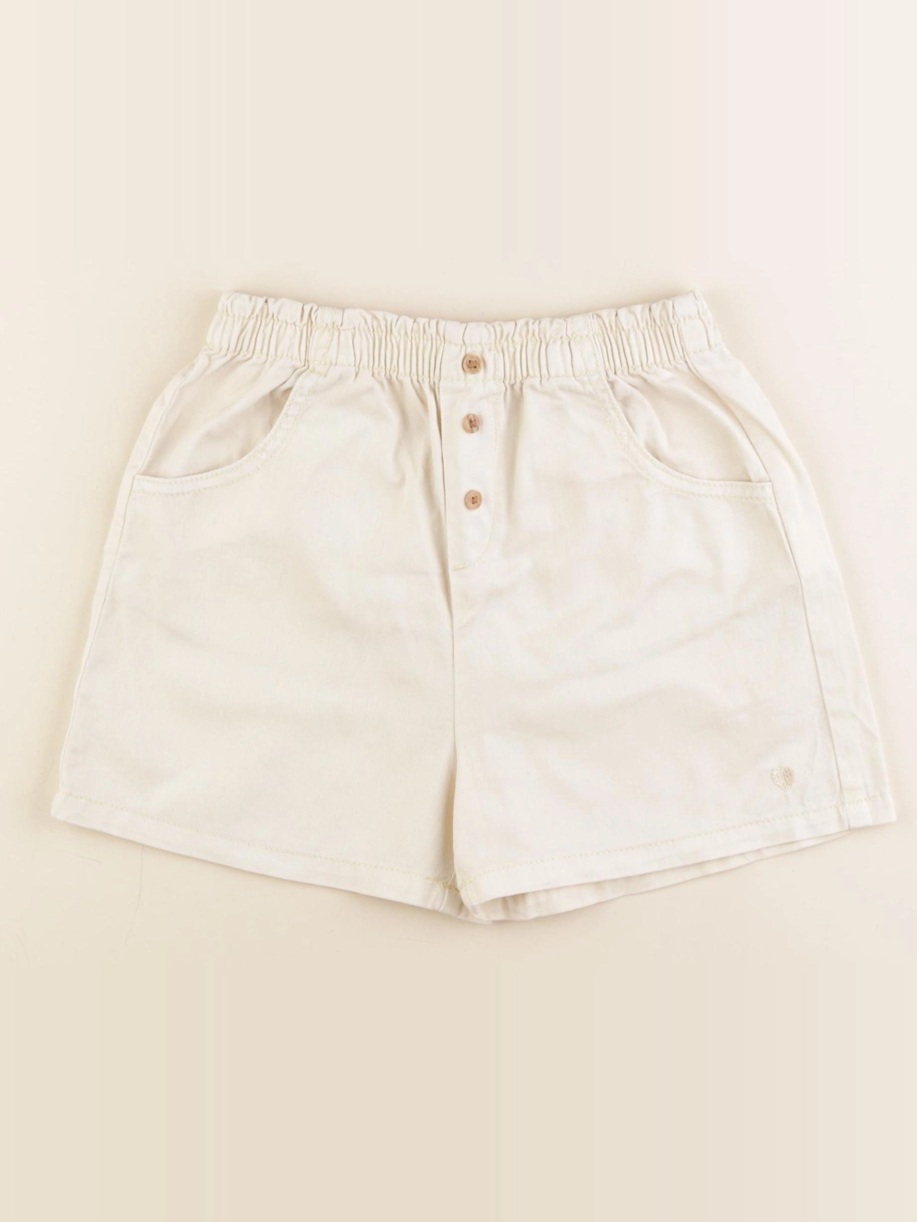 Vertbaudet - short blanc - 7 ans