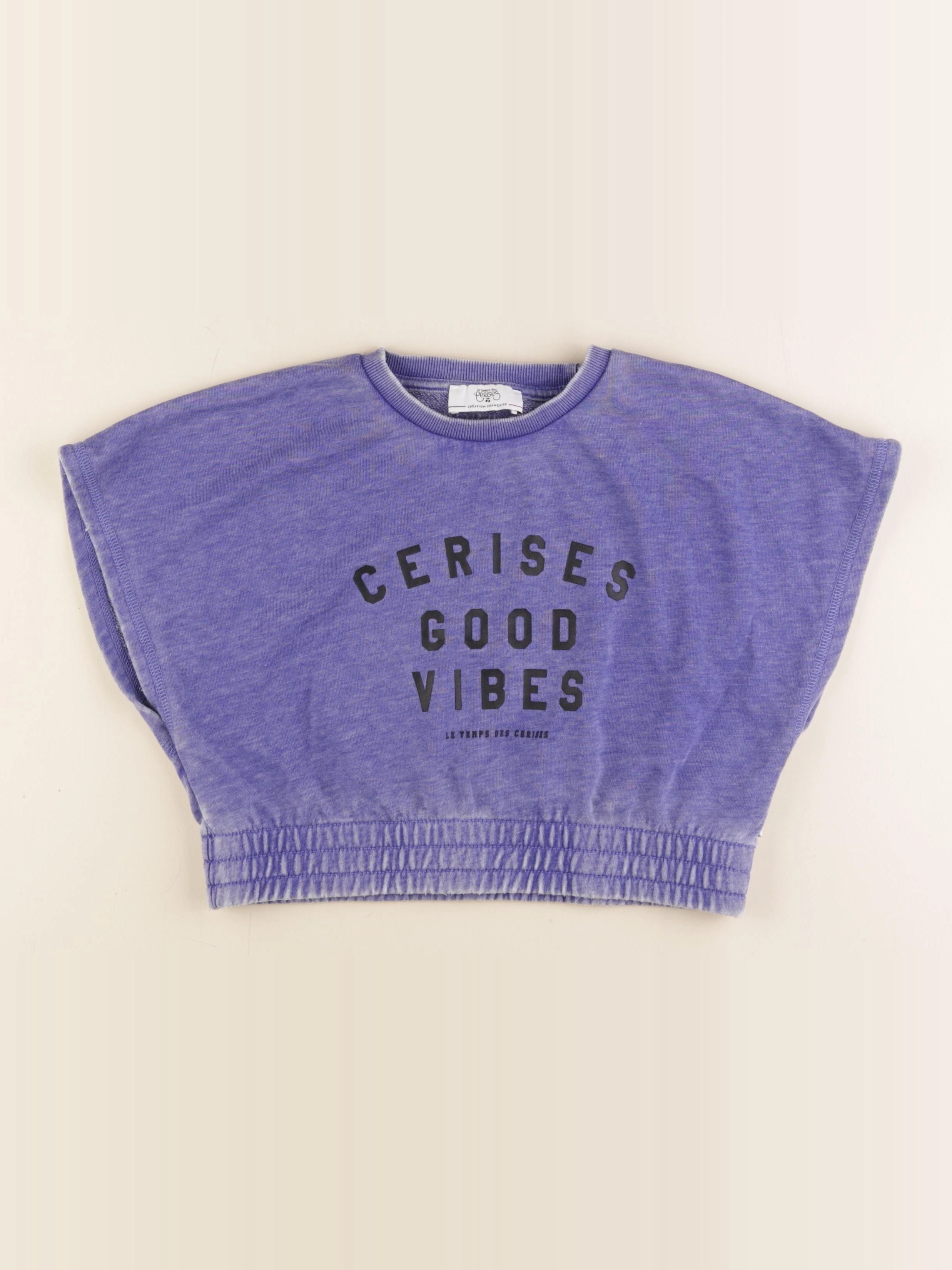 Le temps des cerises  - tee-shirt violet - 12 ans