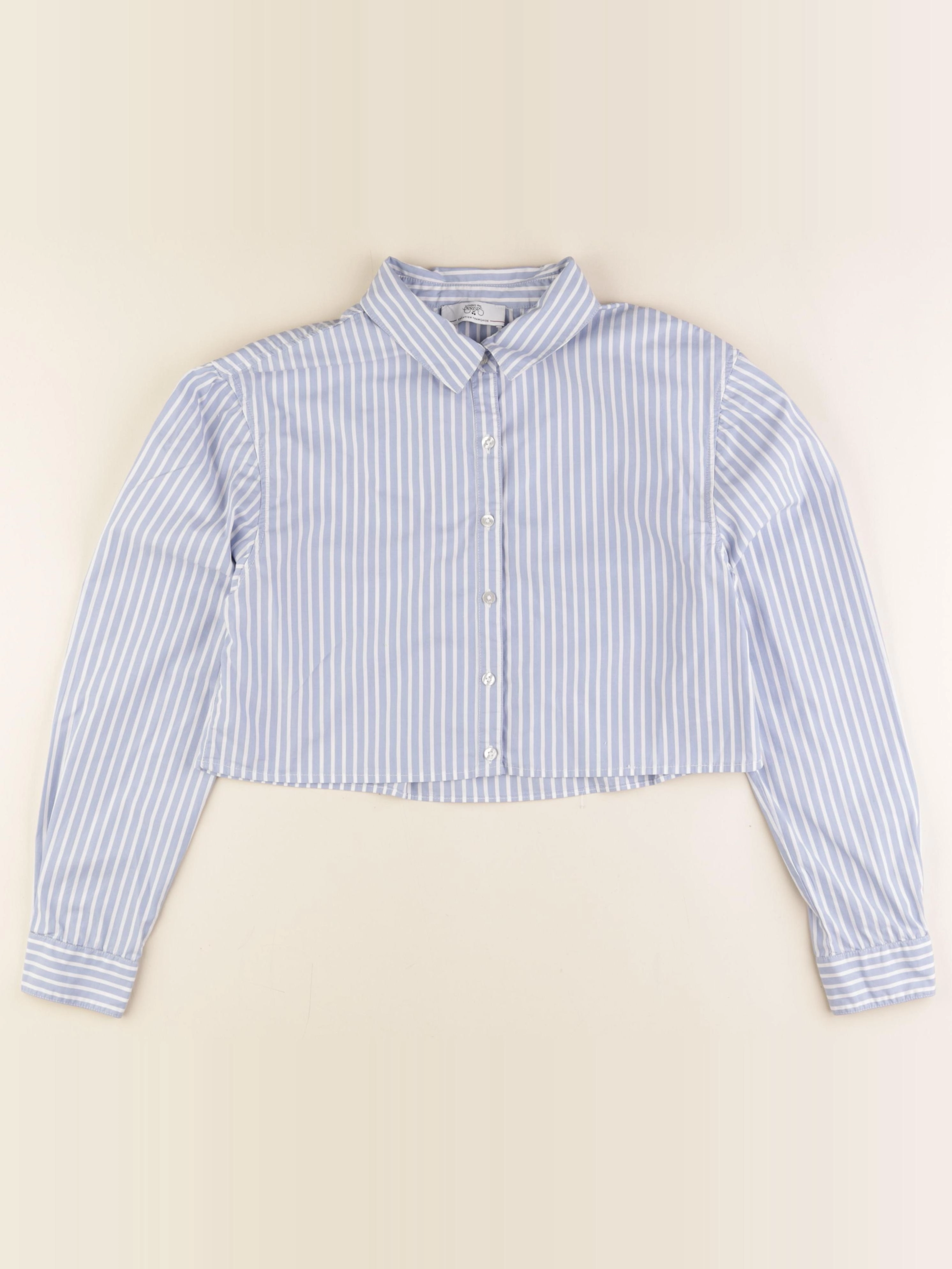 Le temps des cerises  - chemise imprimé au dos bleu - 14 ans